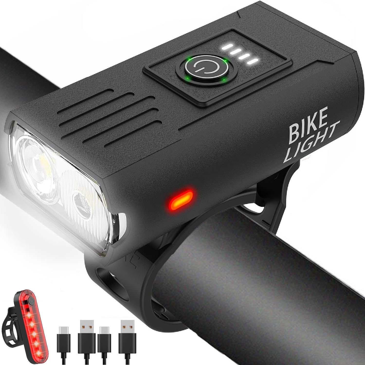 Victoper Bike Light, High Lumens Super Bright Bicycle Light, 6+4 Modes Usb Rechargeable Bike Headlight & Tail Light Set, Waterpr