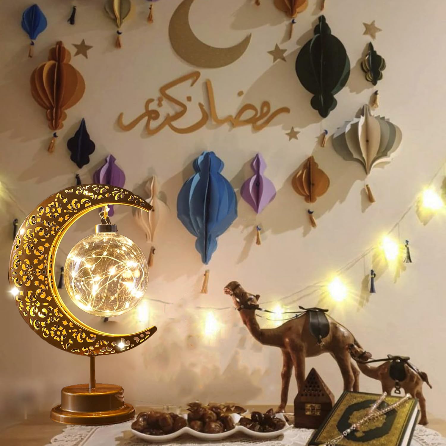 Moon Lamp, Ramadan Decorations For Home, Eid Mubarak Decorations, Ramadan Lights Decorations, Enchanted Lunar Lamp, Ramadan Home Table Decor, Galaxy Light, Moon Night Light, Battery Operated Lamp