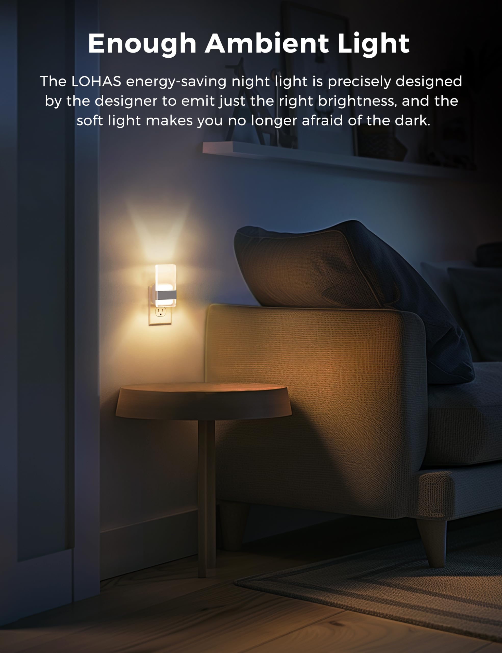 L Lohas Led Night Light  Night Lights Plug Into Wall [2 Pack]  Dusk-To-Dawn Sensor Decorative Night Light  0-100Lm Dimmable Nightlights  Wall Sconce-Style Acrylic Nitelight For Bathroom  Hallway Gift