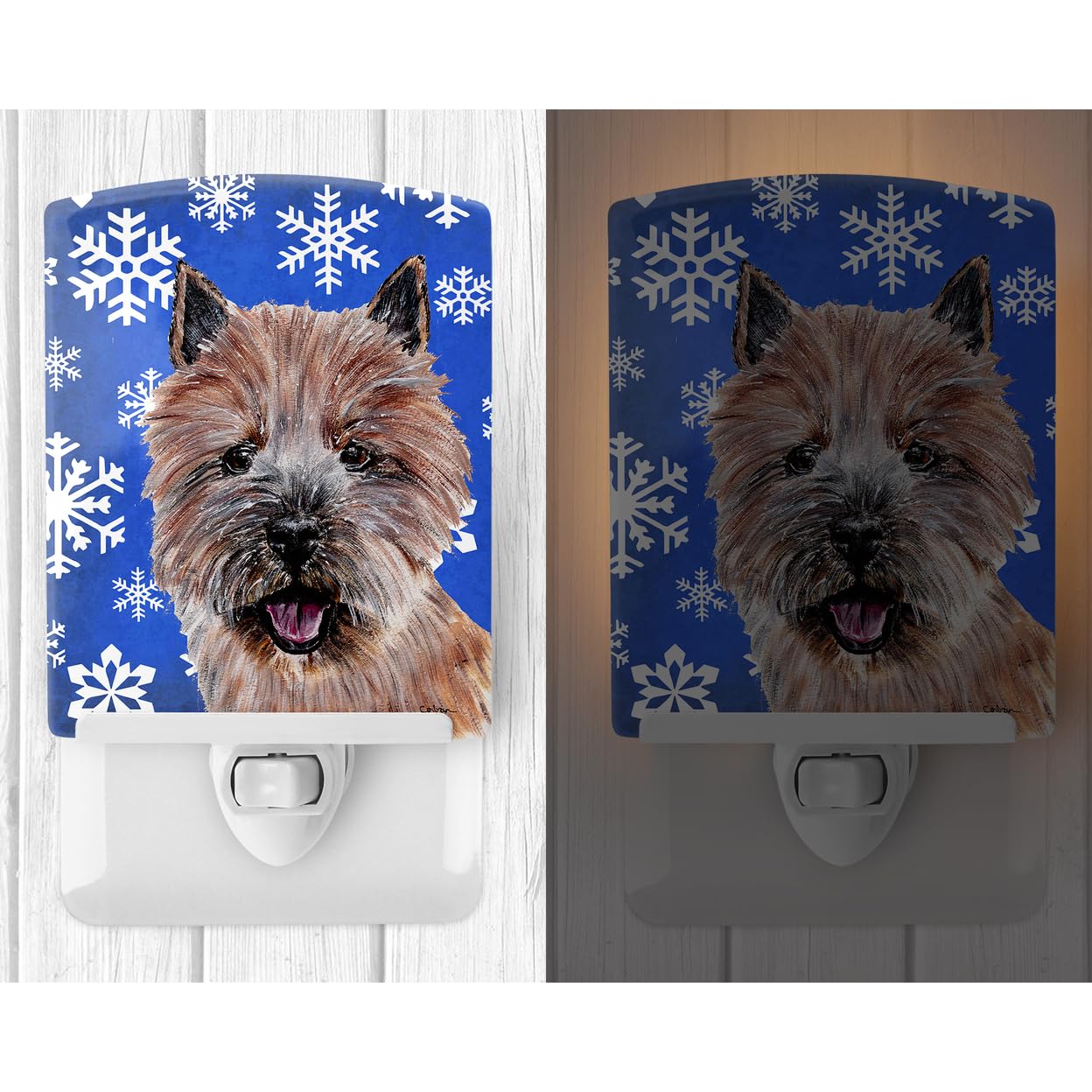 Carolines Treasures Ceramic Night Light, Norwich Terrier, UL-Certified, 6x4x3in, Multicolor, Model SC9782CNL