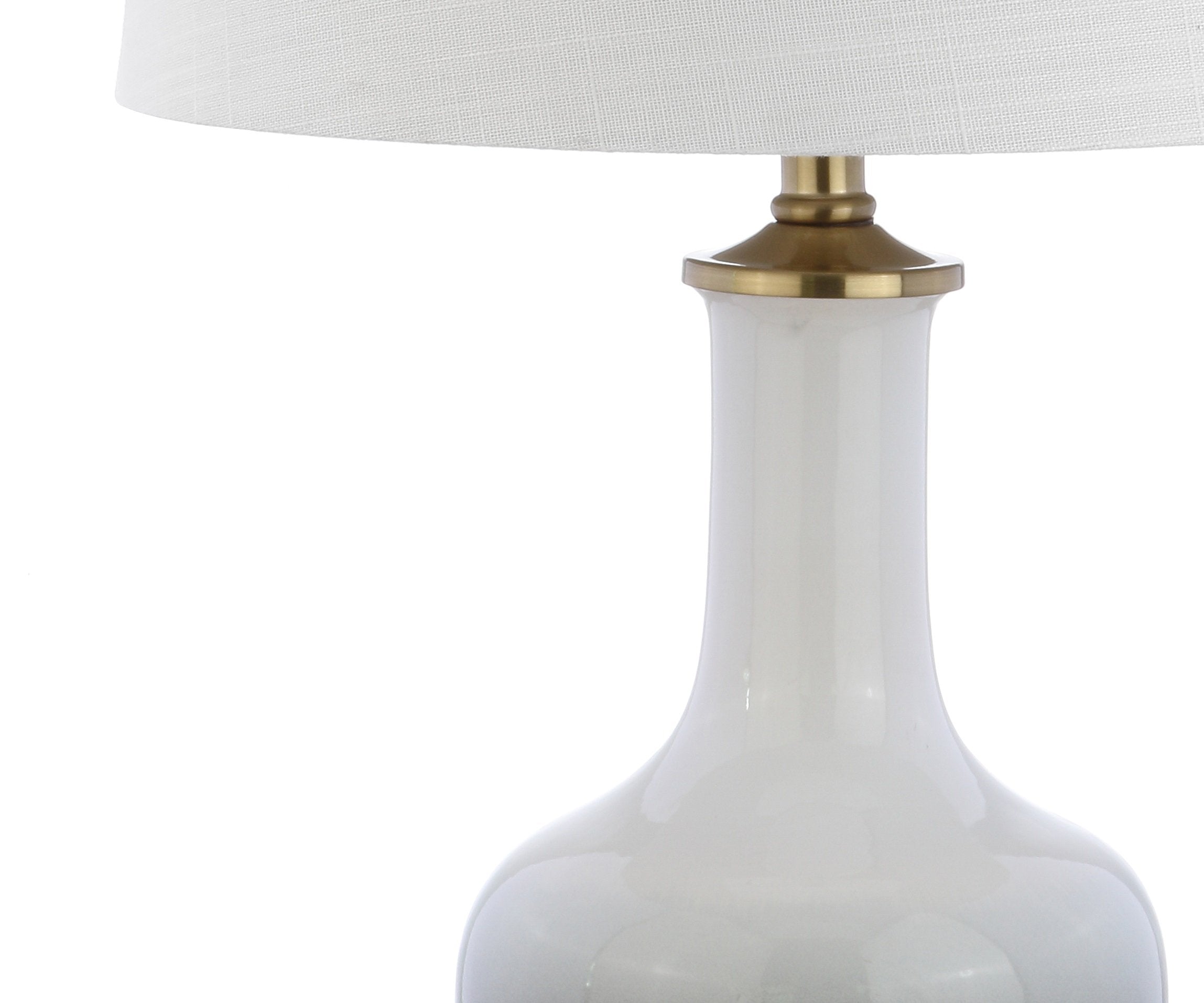 JONATHAN Y Gradient Table Lamp, 25in Ceramic/Brass, LED Bulb Included, White/Grey, Model JYL3019B