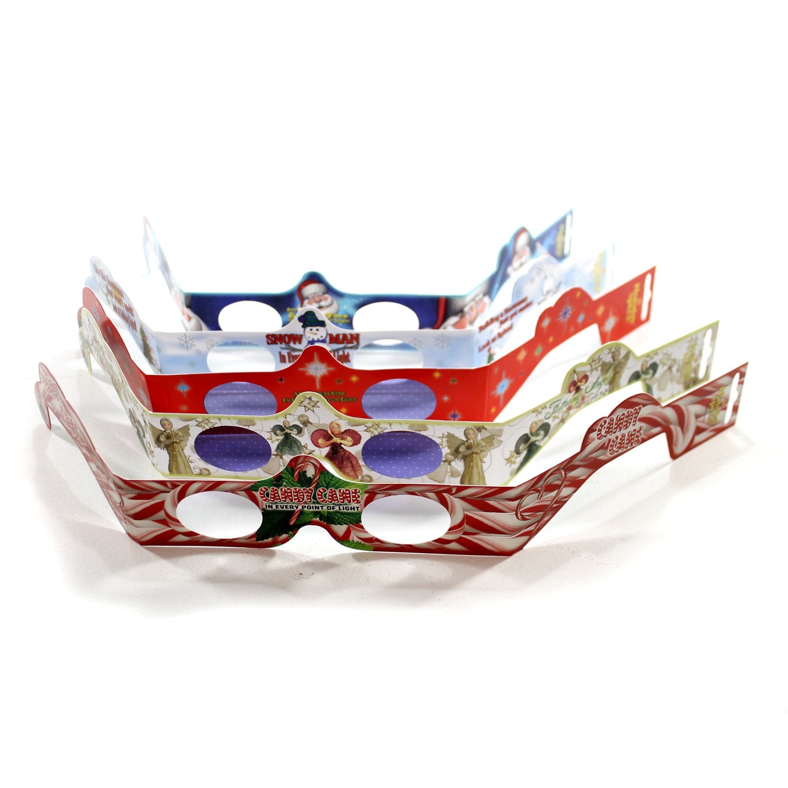 3Dstereo 10 Pack 3D Christmas Glasses - Red Holiday Specs for Magical Light Transformations