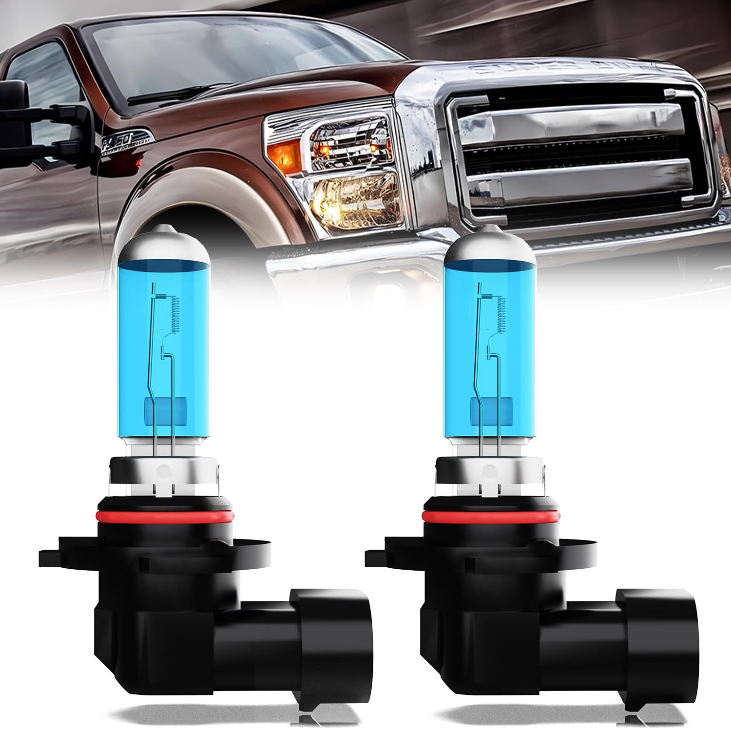 LECCIBUB Fog Light Bulbs Compatible with Ford F250 Super Duty 2001-2020, 9145 Fog Lights Halogen Light Bulb, Super Bright 6000K 