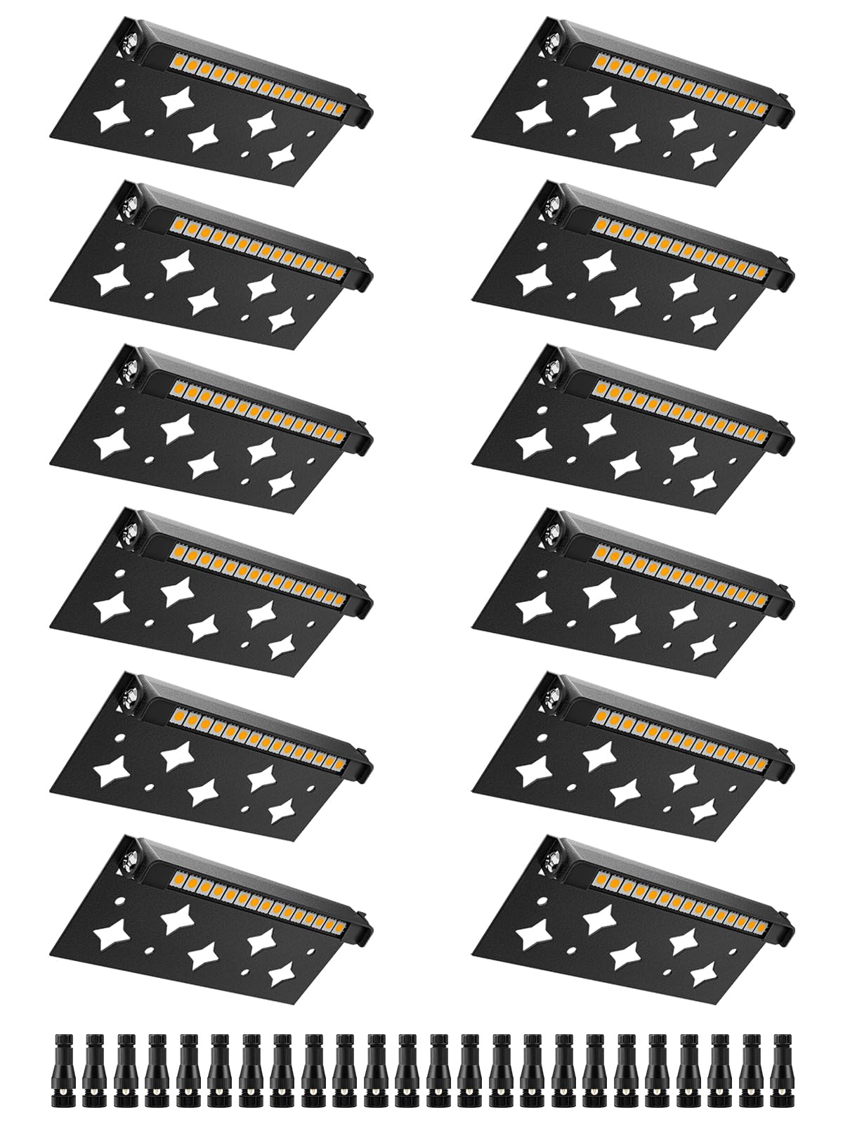 Doreio 5W Led Retaining Wall Lights, 12 Pack Warm White Hardscape Lighting, Ip68 Waterproof