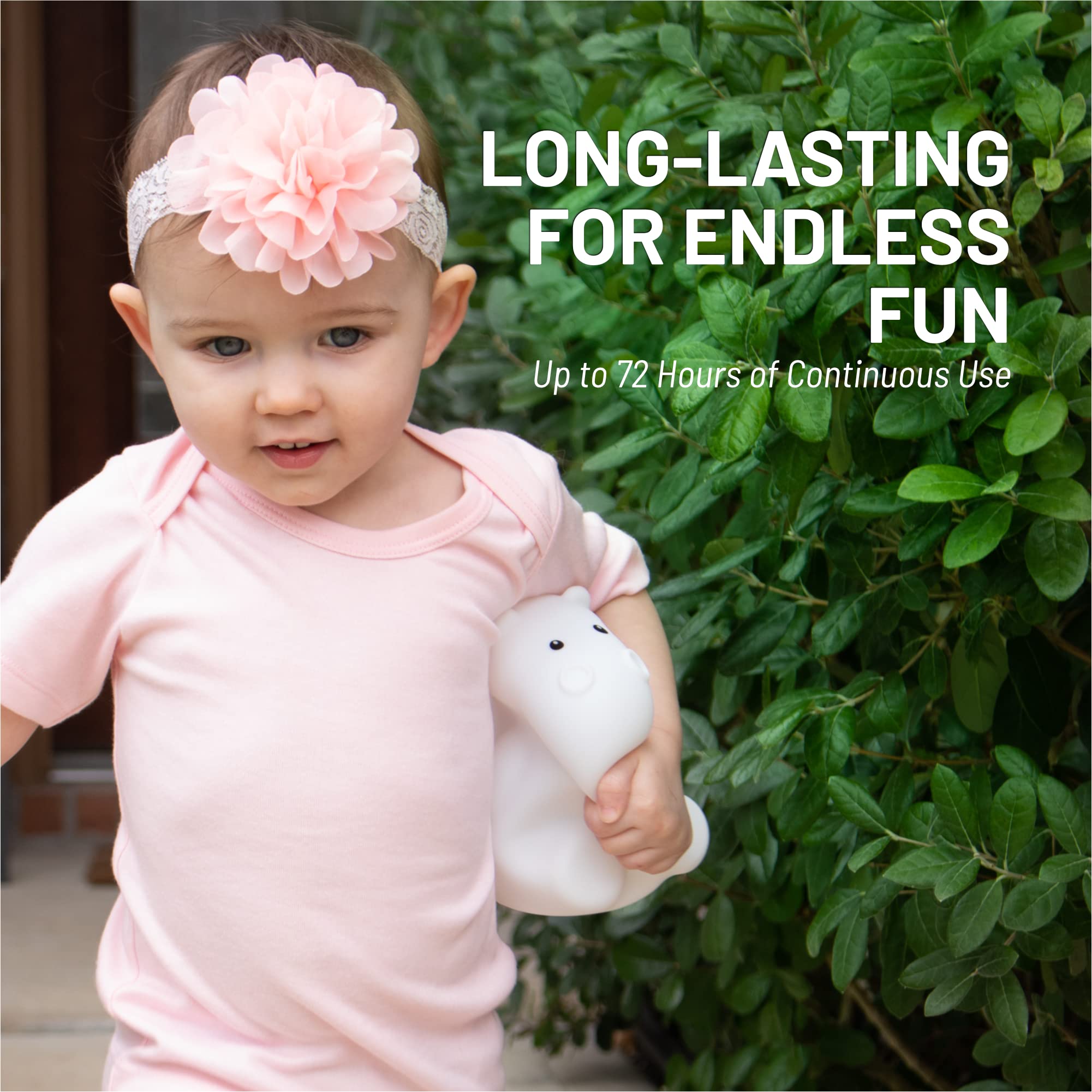 Lumipets Hippo, Kids Night Light, Silicone Nursery Light for Baby and Toddler, Squishy Night Light for Kids Room, Animal Night L