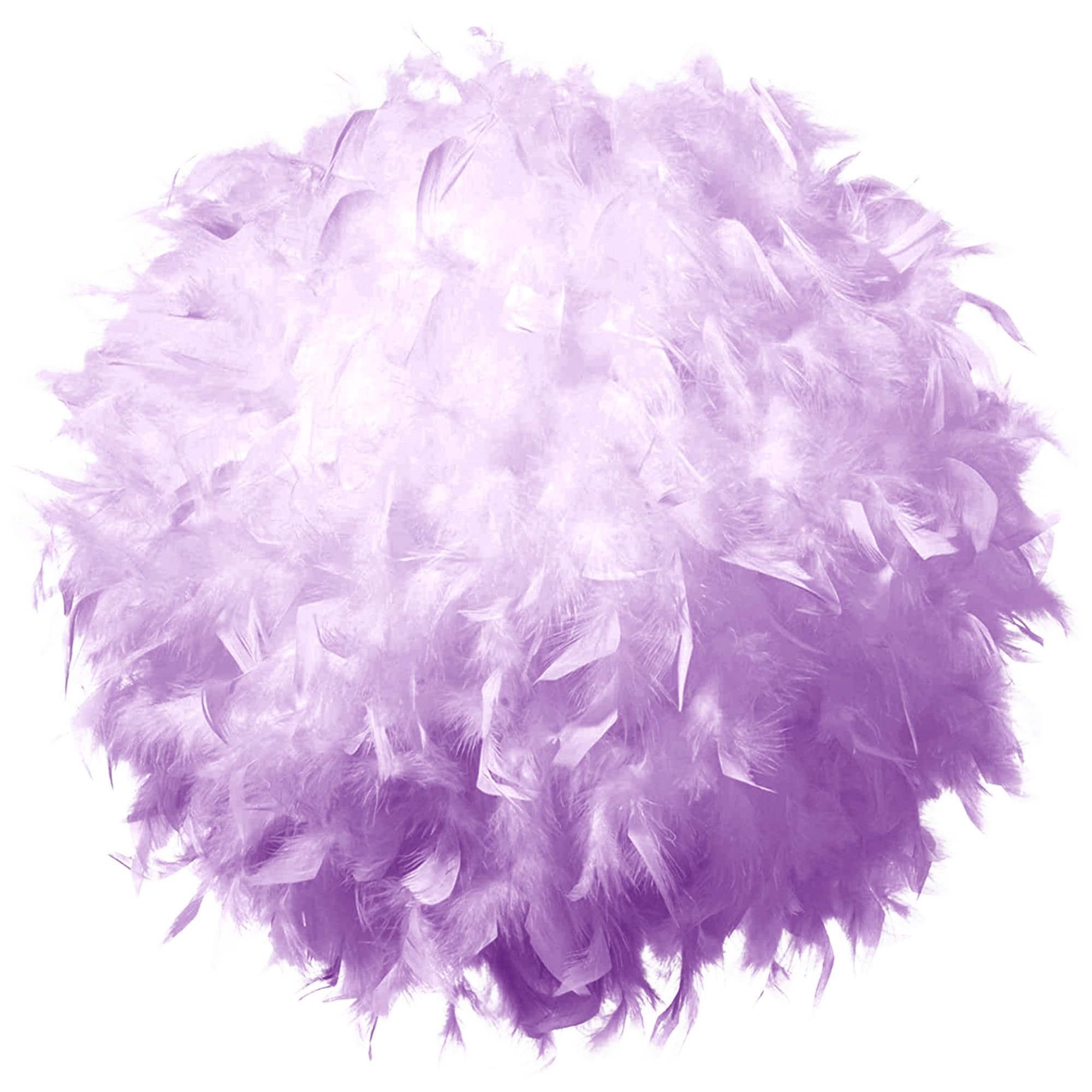 Waneway 15.7 inches Feather Lamp Shade for Ceiling Pendant Light  Lampshade for Table Lamp and Floor Lamp for Living Room  Bedroom  Wedding or Party Decoration  Purple