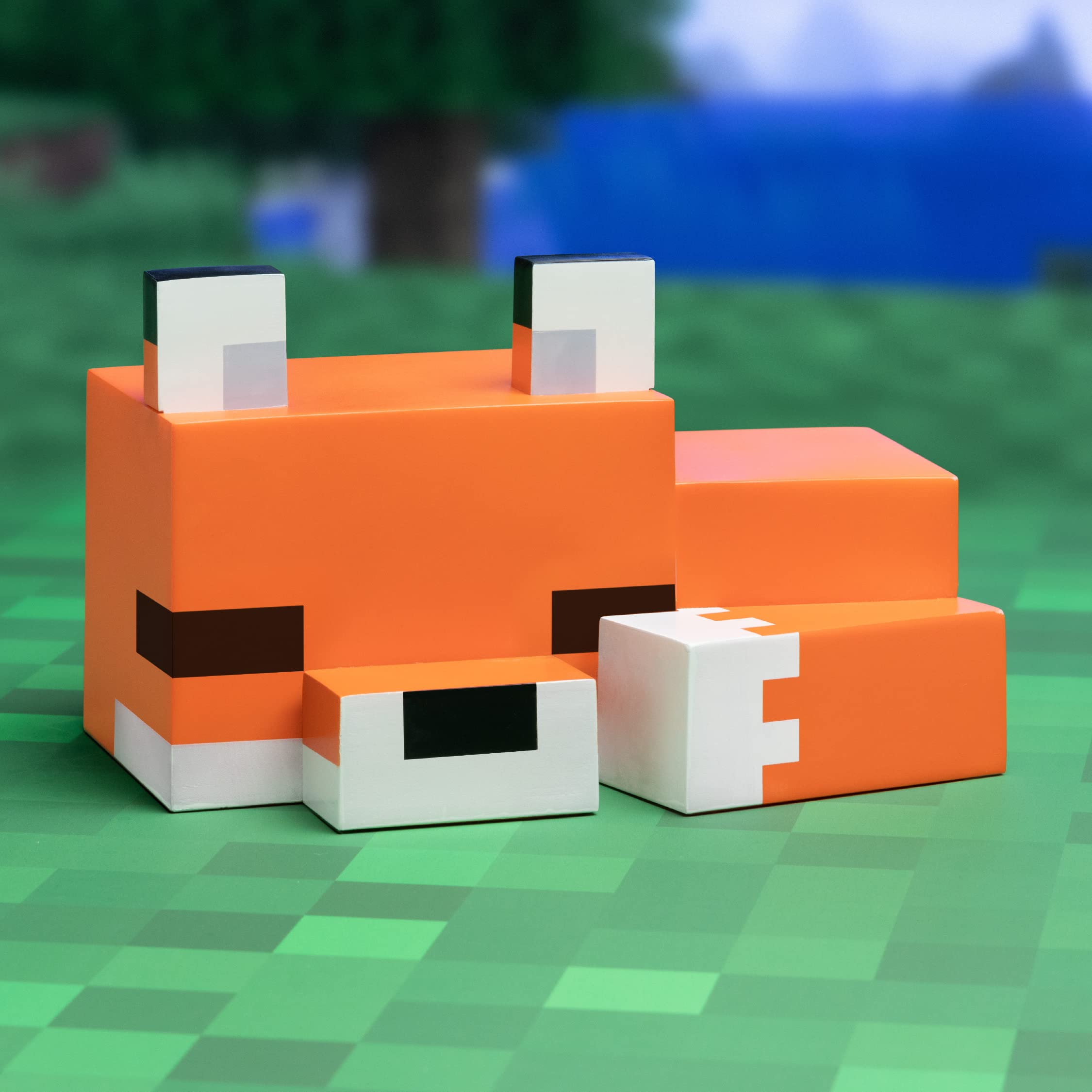 Paladone Minecraft Cute Fox Night Light - Soft Orange Glow Desk Lamp for Kids - Officially Licensed Gaming Decor - Model PP9472MCF