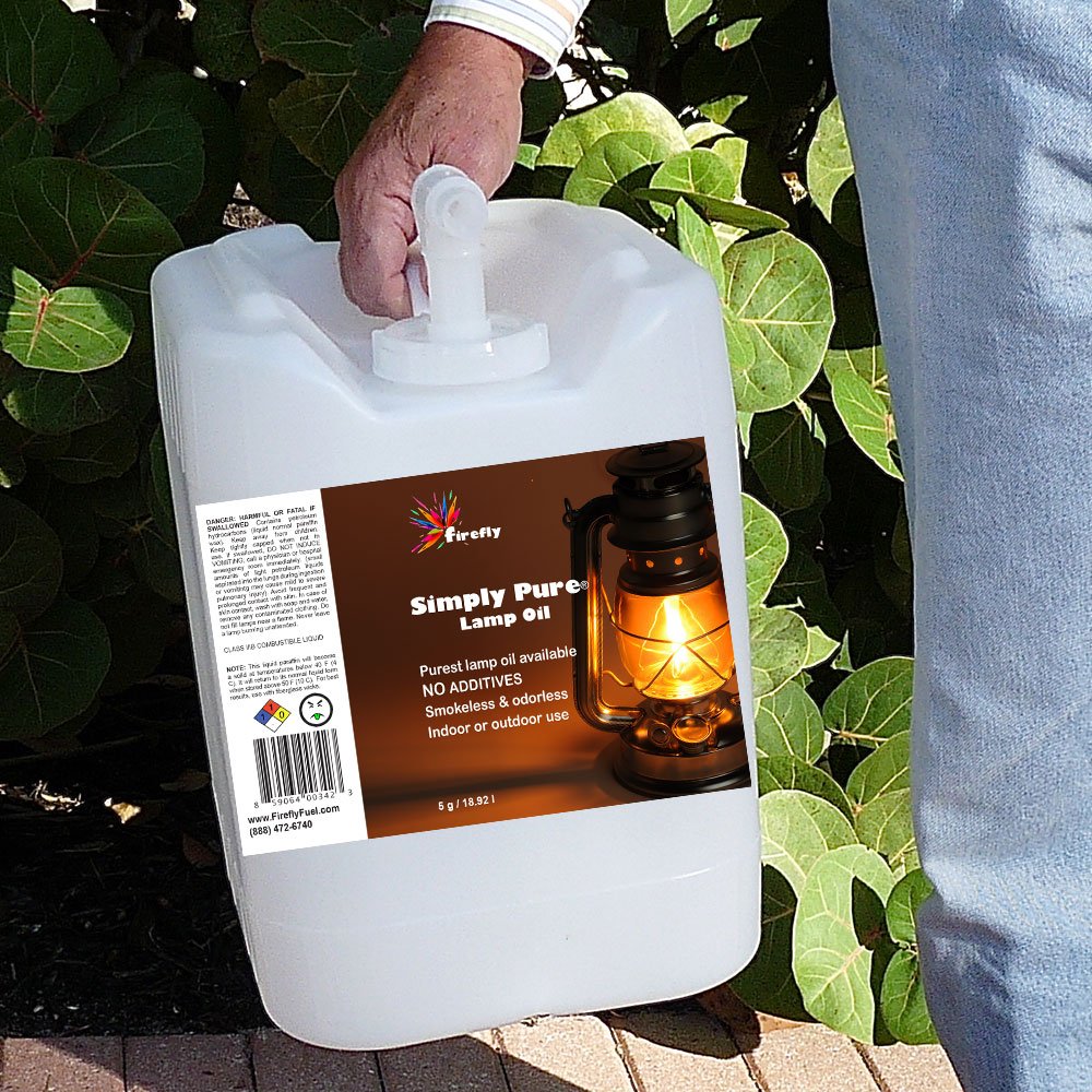 Firefly Kosher Lamp Oil - Ultra Clean Paraffin Fuel, 5 Gallons, Virtually Odorless, Pure