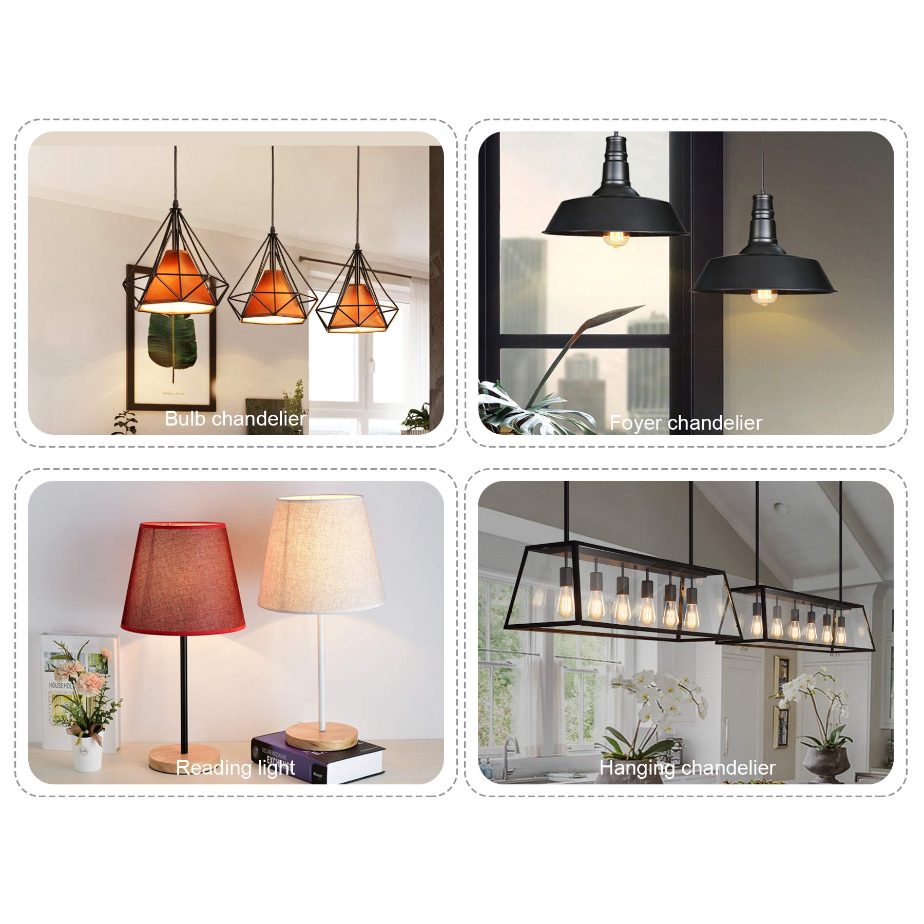 Notoc E26 Led Light Bulb 4W,Equivalent 40W,T14/T45 Tubular Light Bulb Non Dimmable 5000K Daylight White,Antique Clear Edison Fil