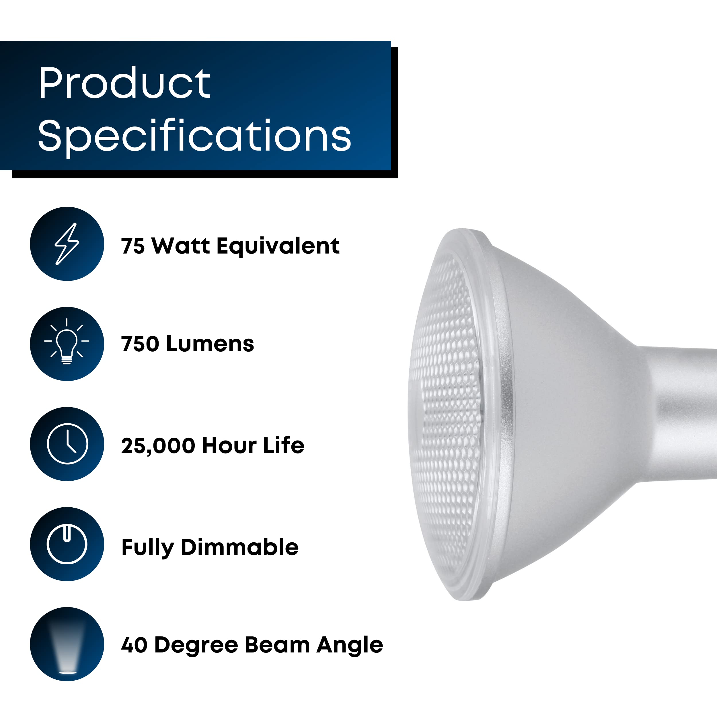 Led Par30 E26 Bw 75W 2Pk