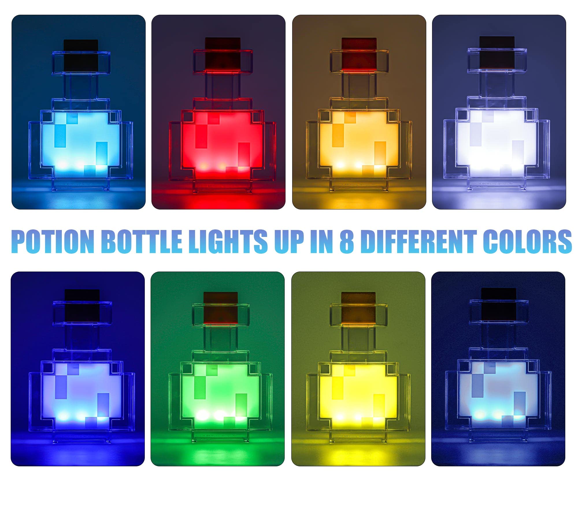 Adumtil Potion Bottle Light Color Changing Led Table Lamp Mood Light For Bedroom, Desk, Living Room, Playroom Home Decor Video Game Gifts