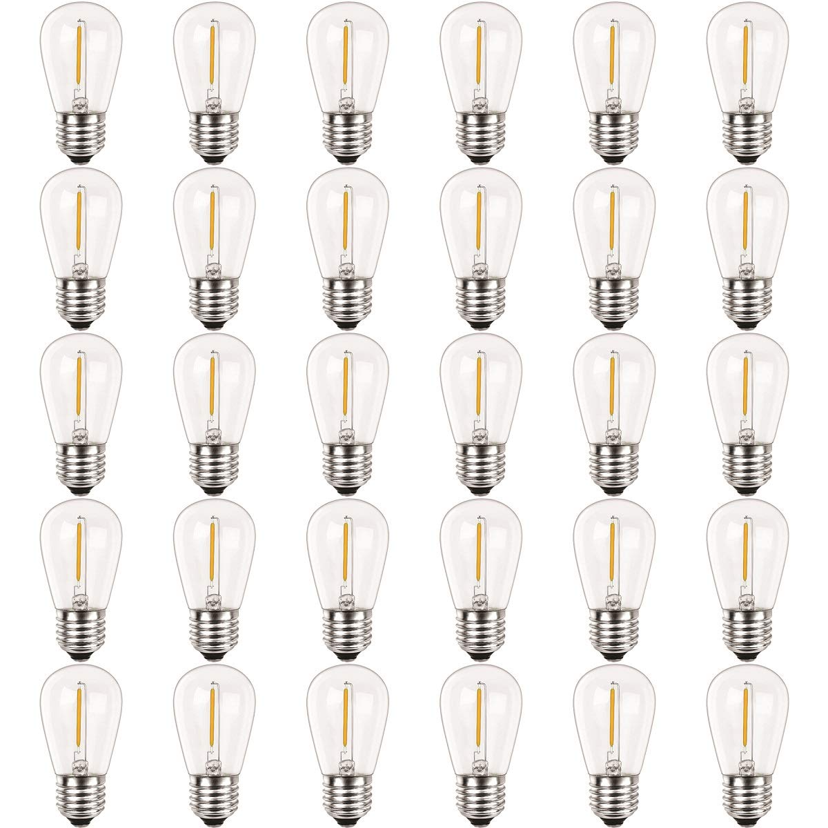Newhouse Lighting S14 LED Replacement Bulbs, Shatterproof, Warm White 2700K, E26 Base, 30 Count, Model S14LED30P