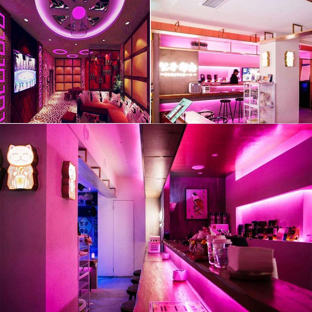 SUYOOULIN LED Strip Lights, SMD 2835, 16.4Ft, 1200LEDs, Waterproof IP65, Pink, Model LS-002-PI