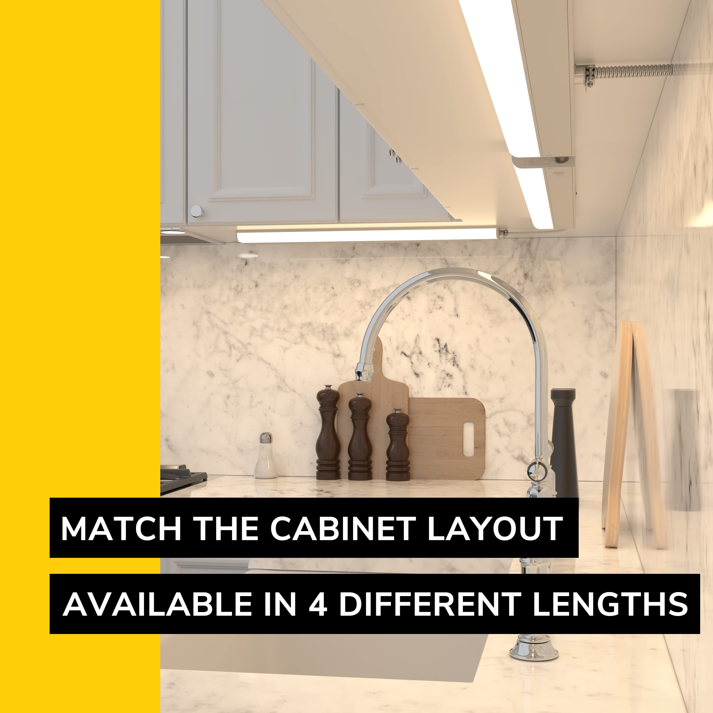 Getinlight 18-Inch Hardwired Only Led Under Cabinet Lighting, Soft White(3000K), Dimmable, Matte White Finished, Etl Listed, In-