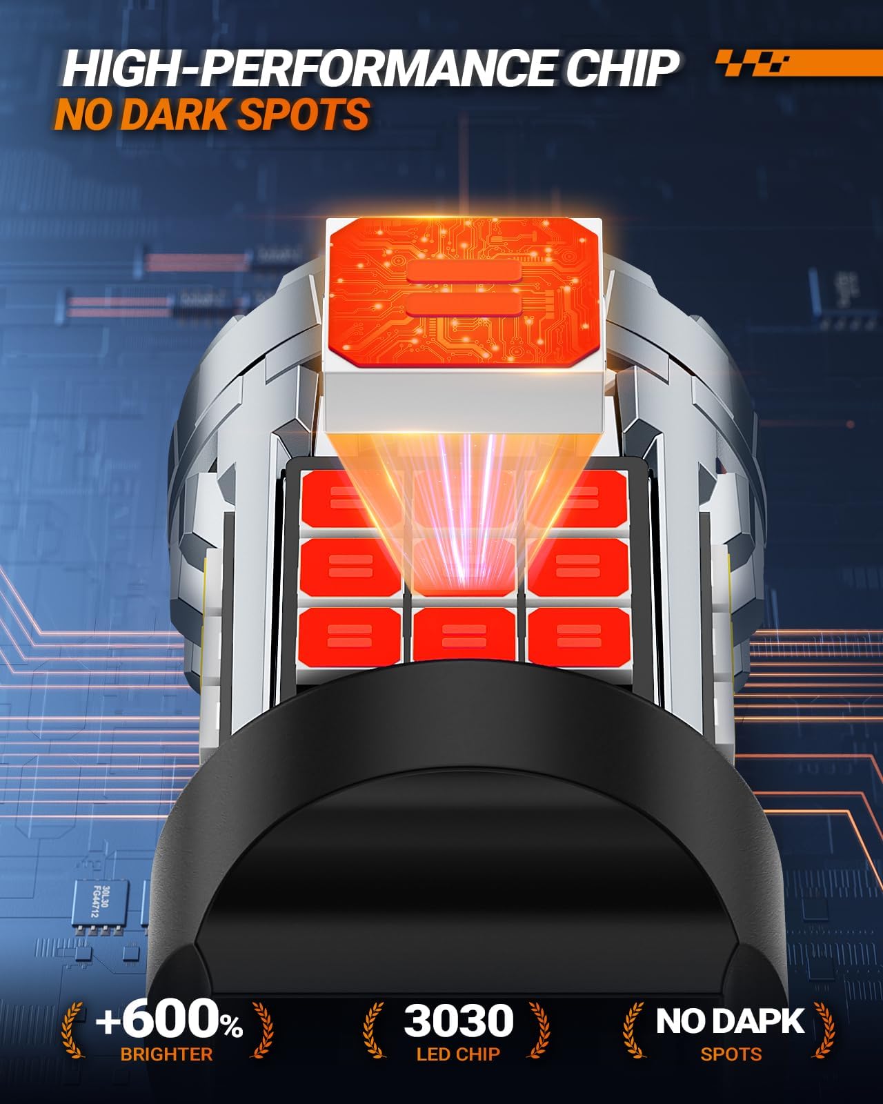 SEALIGHT 7443 LED Bulbs Red, 600% Brighter for Brake Lights, T20 W21W, Pack of 2