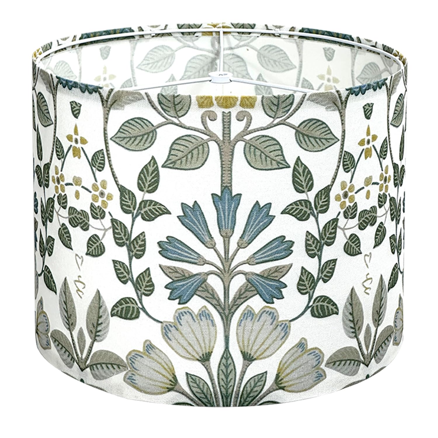 LUMIPAP Lamp Shades Set of 2, Drum Lampshades 13 Top x 13 Bottom x 10 Height, Medium Fabric Lamp Shade Replacement with Spider F