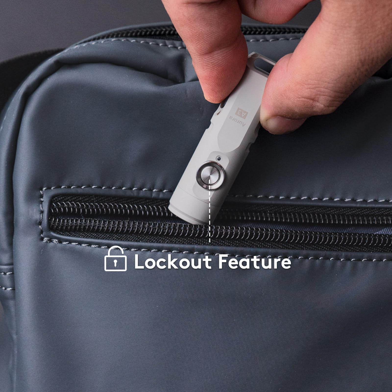 RovyVon A3 Gen 4 Keychain Flashlight - 650 Lumens, USB C Rechargeable, Water-Resistant, Lightweight, G4-Mao White, Aluminum