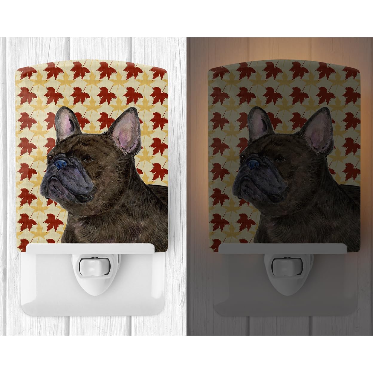 Carolines Treasures Ceramic Night Light, French Bulldog Portrait, UL-Certified, 6x4x3in, Multicolor, Model SS4337CNL