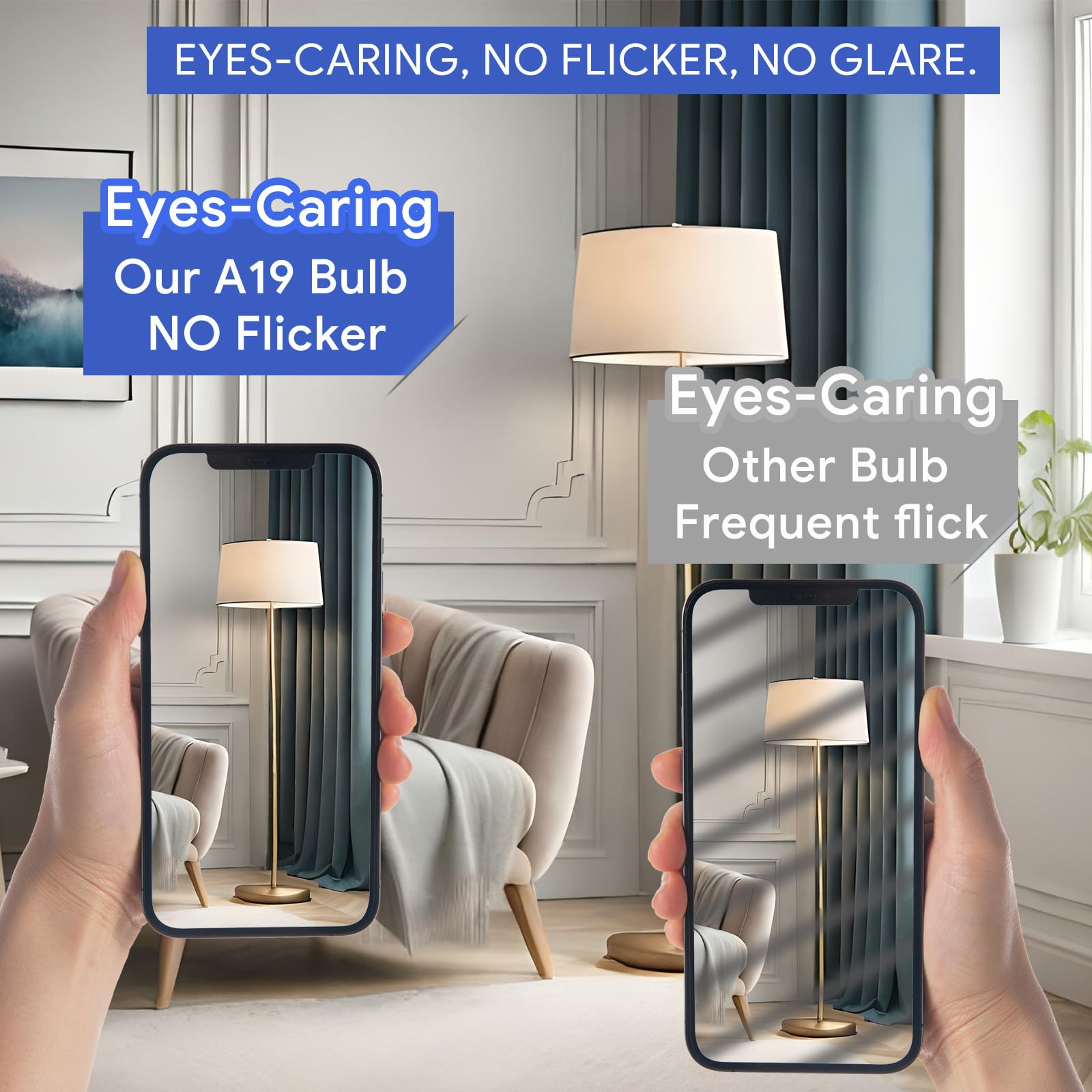 Vation Lighting A19 Led Light Bulbs 3000K Warm White, 60 Watt Equivalent, Efficient 8.5Watt, 800 Lumens, E26 Medium Base, Non-Dimmable, Etl/Ul Listed, 24 Pack