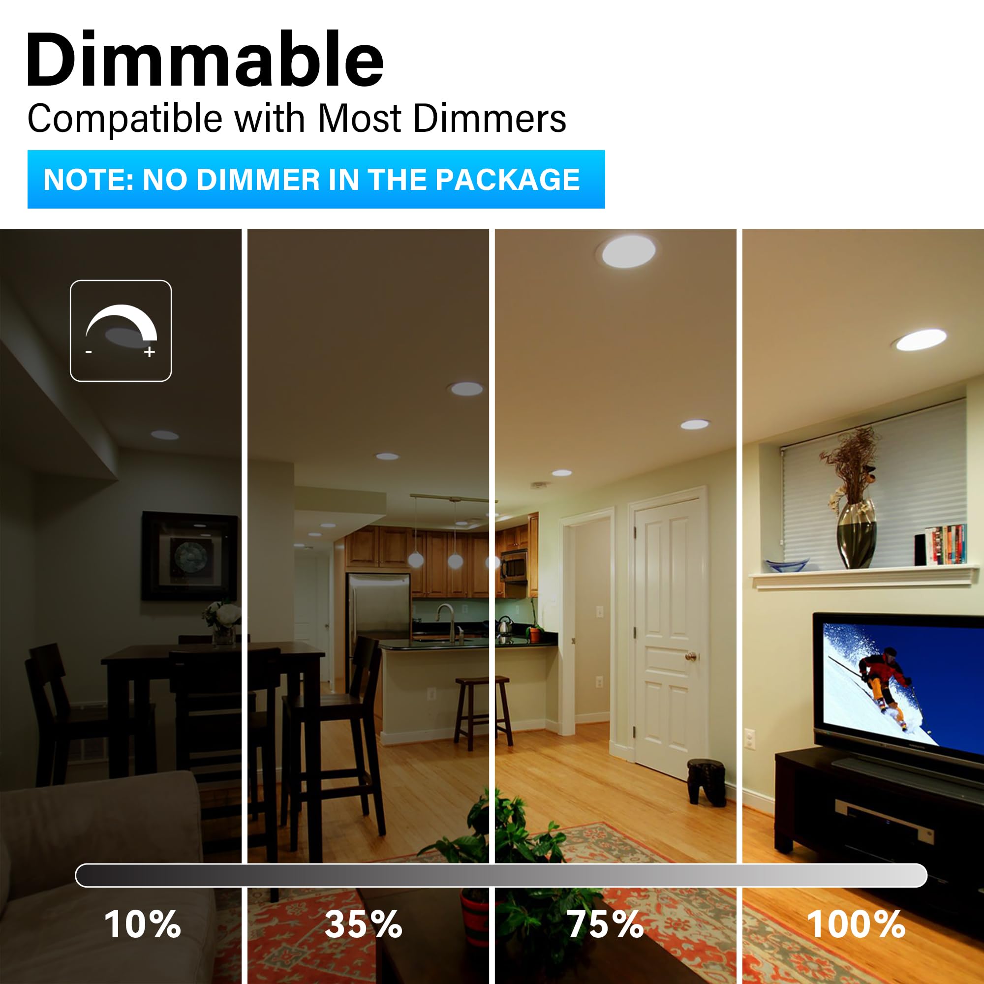 Led Flood Light Bulb Indoor, Dimmable Br30 Recessed Can Light Bulbs, 65 Watt Equivalent Efficient 9W, Warm White 3000K, E26 Stan