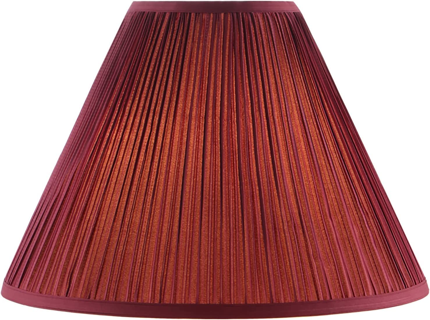 Aspen Creative Hardback Empire Spider Shade, Rich Red Fabric, 6" Top x 16" Bottom x 12" Slant, Model 33194