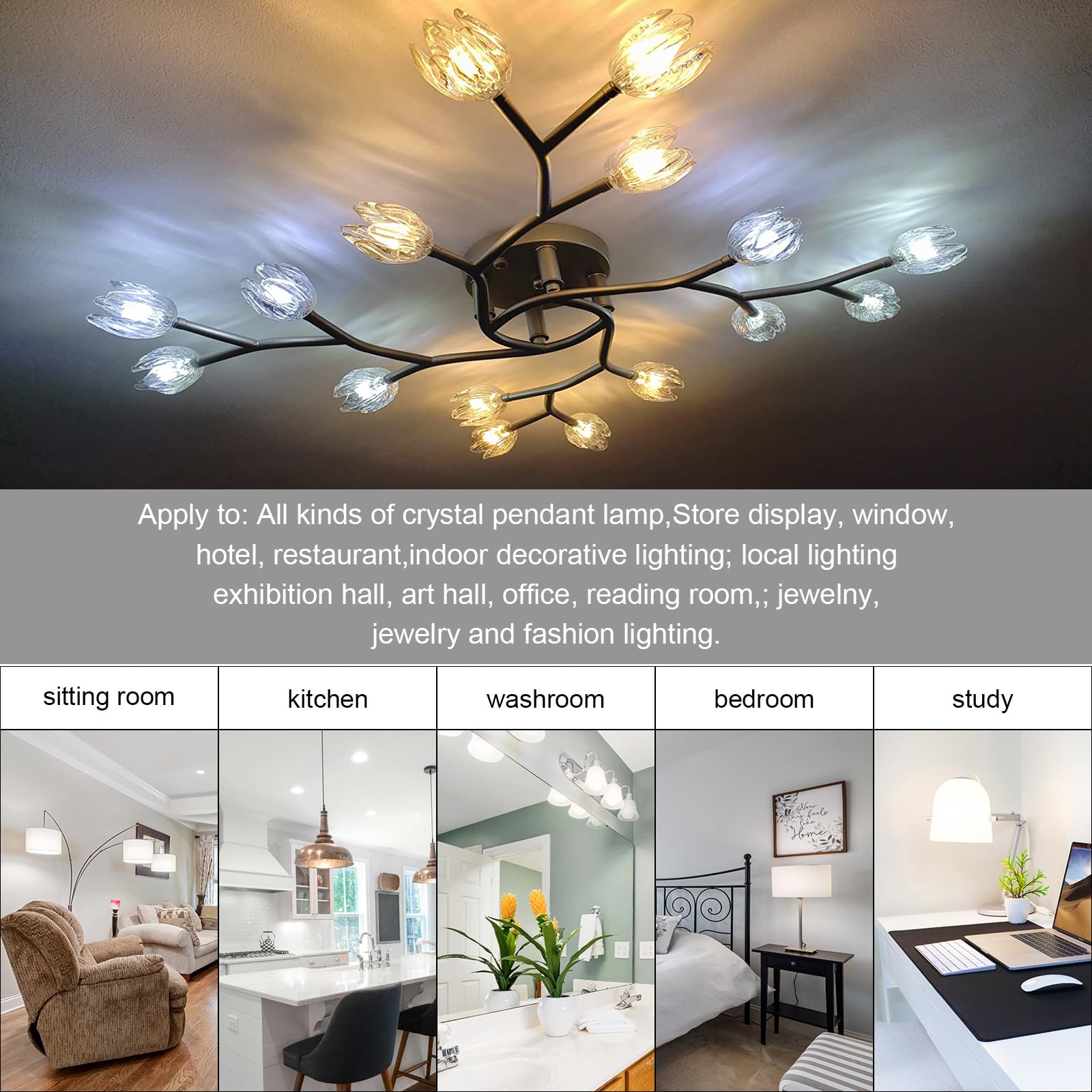 Lflampon Ac110V-130V Dimmable G4 Led Light Bulbs, 2.6W Cool White 6000K (Equivalent To 20W 30W Bi-Pin Halogen), Pack Of 6 (Note: