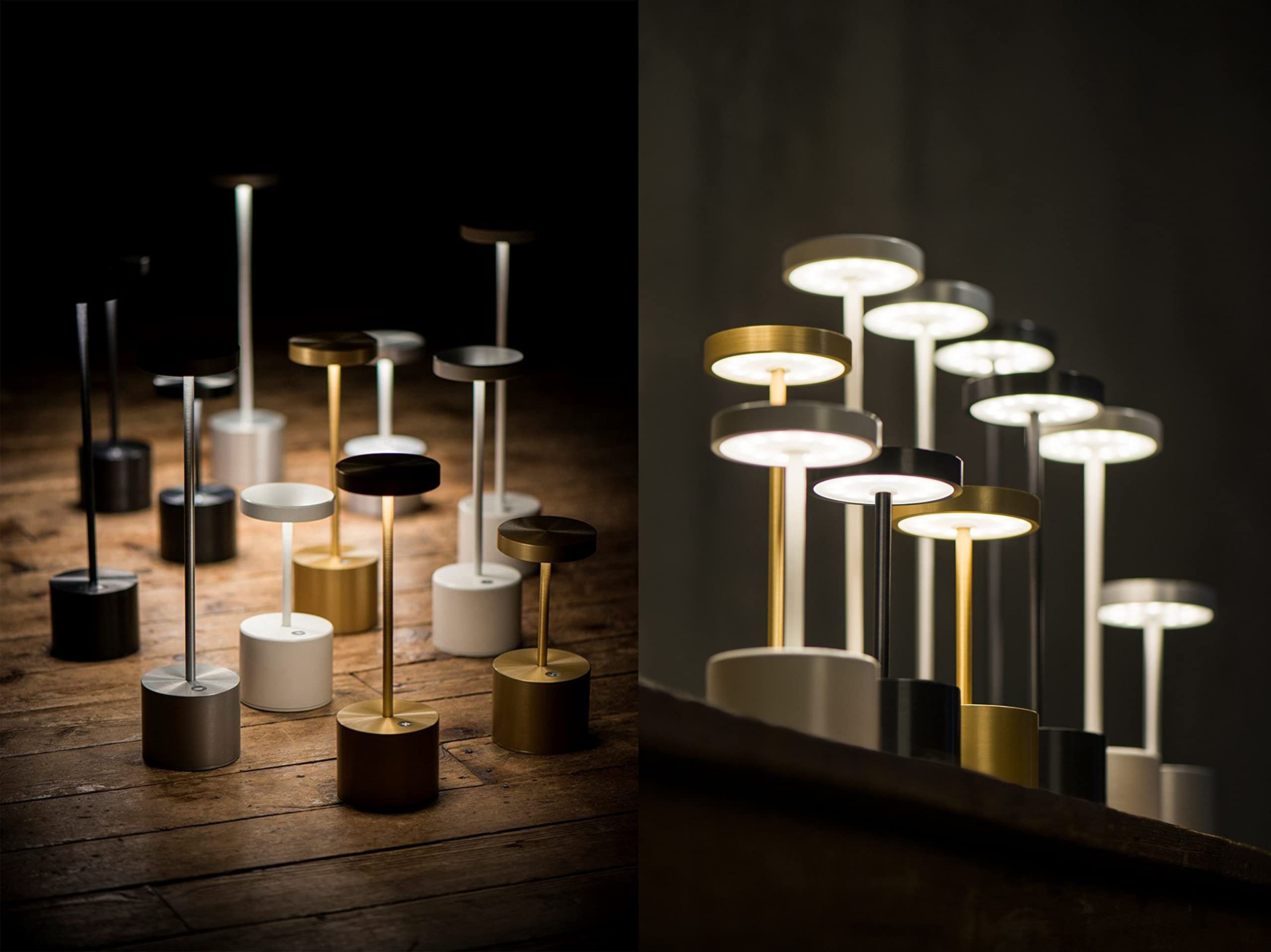 Sakringt 2 Pack Led Cordless Outdoor Table Lamp, Rechargeable With 40 Hours Usage, Silver