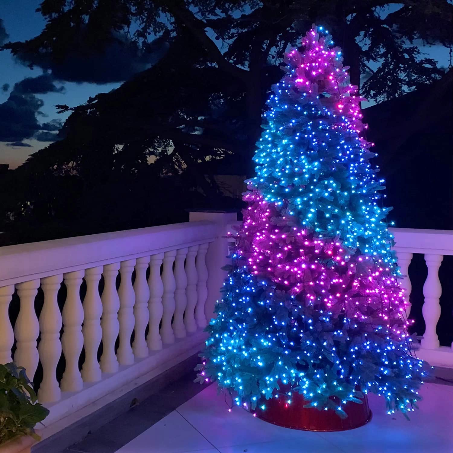 MZD8391 Christmas String Lights 105FT 300LED 8 Modes Indoor Outdoor Purple QL300AE