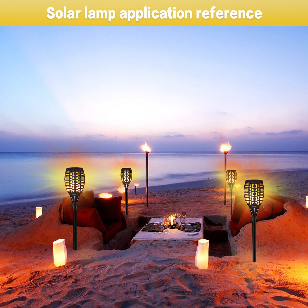 Aityvert Upgraded Solar Torch Lights 43 Inches Flickering Dancing Flames Outdoor Waterproof Landscape Lighting Dusk To Dawn Auto