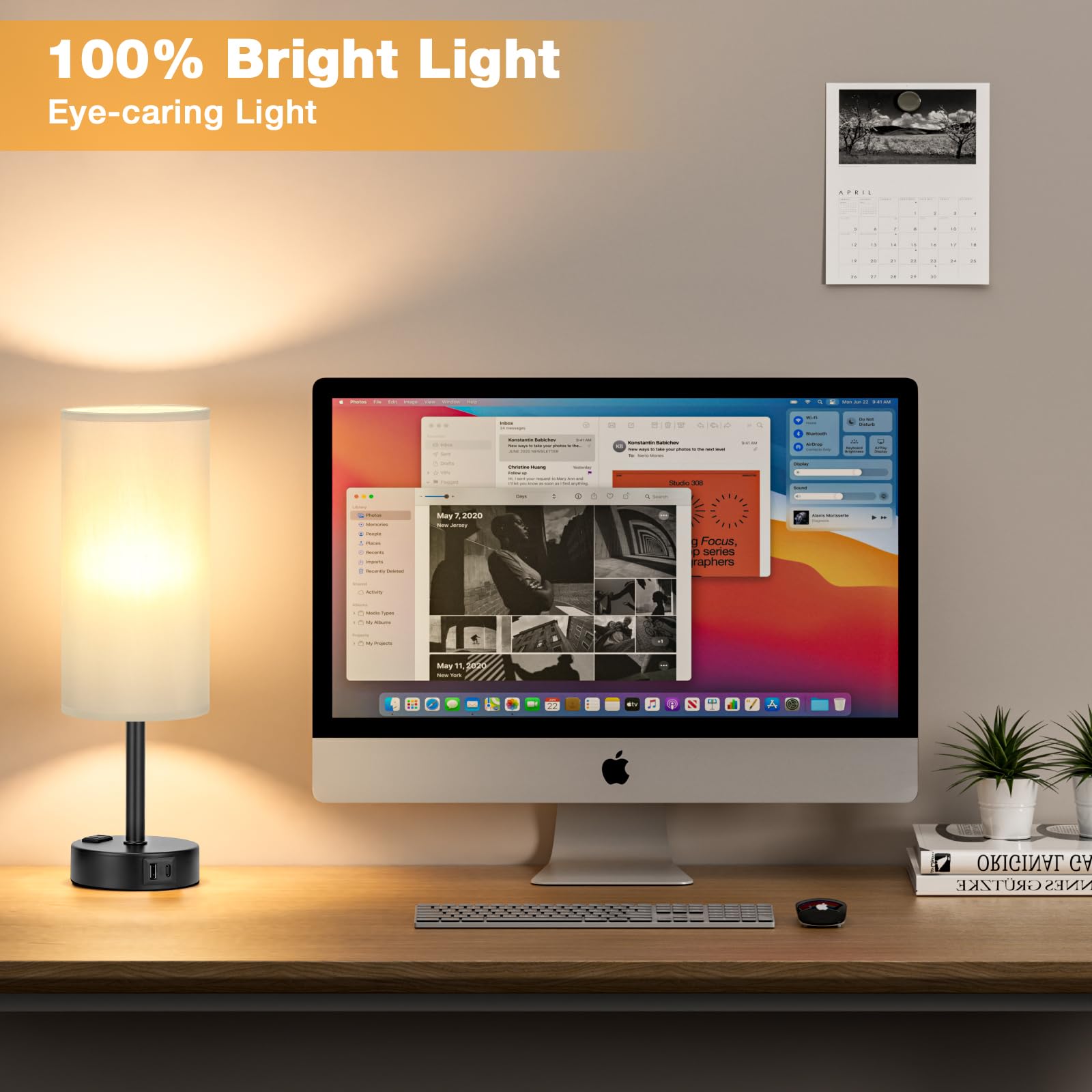 Grey Touch Table Lamps Set Of 2-3 Way Dimmable Bedroom Lamps For Bedside With Usb C And A Ports, Small Nightstand Lamps With Ac