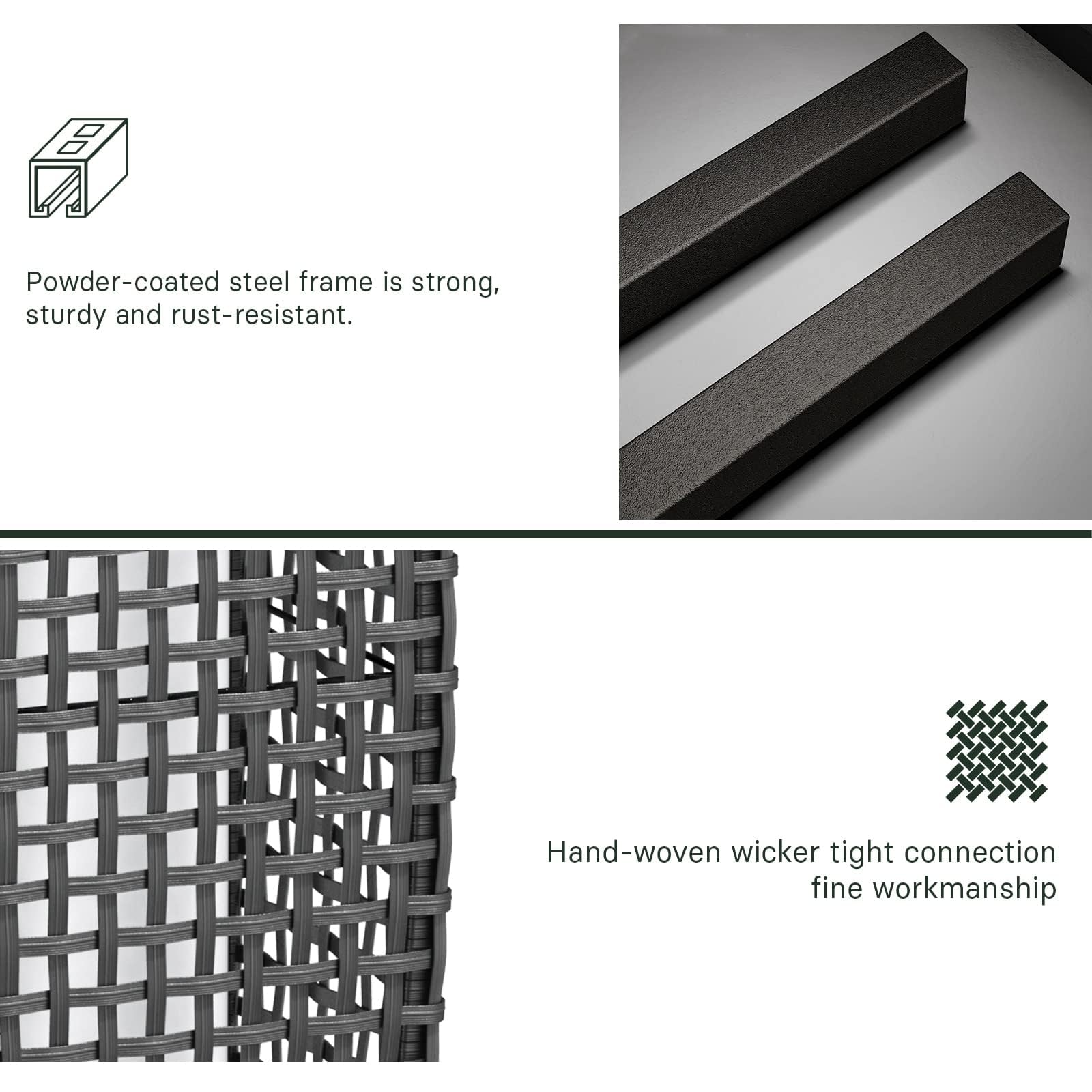 Grand Patio 2-Piece Outdoor Floor Lamp Solar Powered Lantern Water-Resistant Wicker Deck Light For Garden Or Porch - Medium Fuji