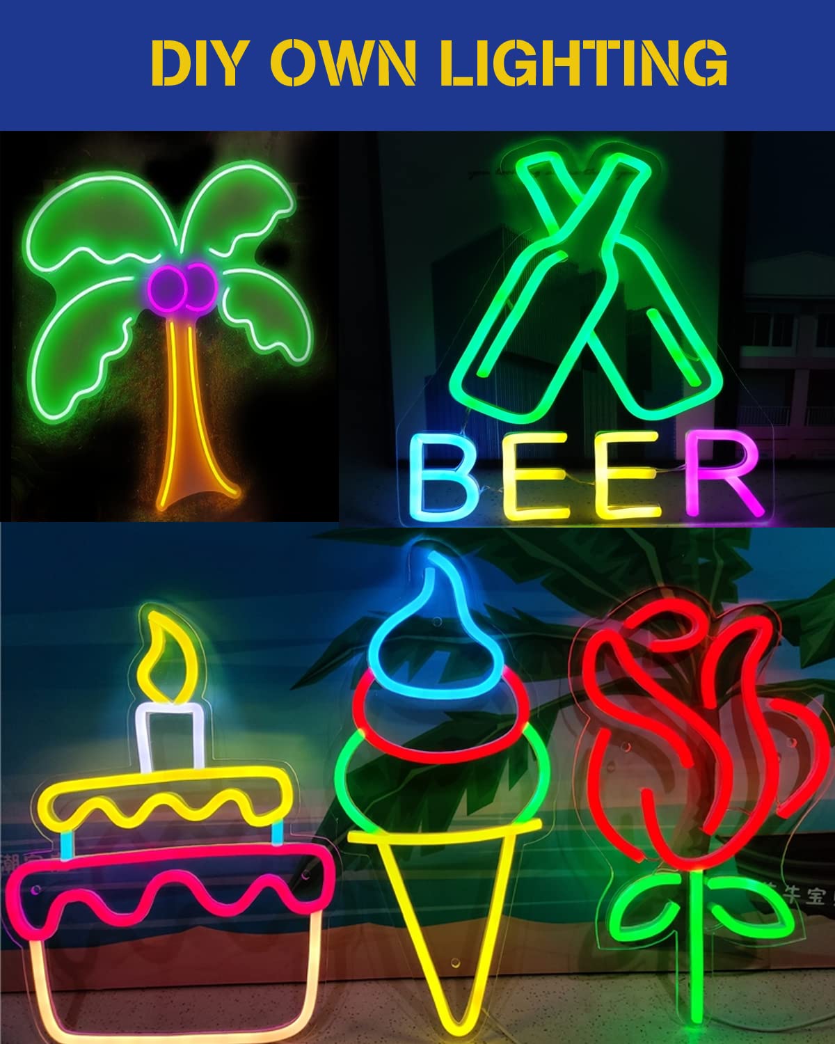 Duofu365 Neon Led Strip Light,Dc 12V 600 Smd2835 Led Neon Rope Lights,Upgraded 16.4Ft/5M Led Light Strips Flexible Waterproof For Indoor/Outdoors Home Decoration/Diy