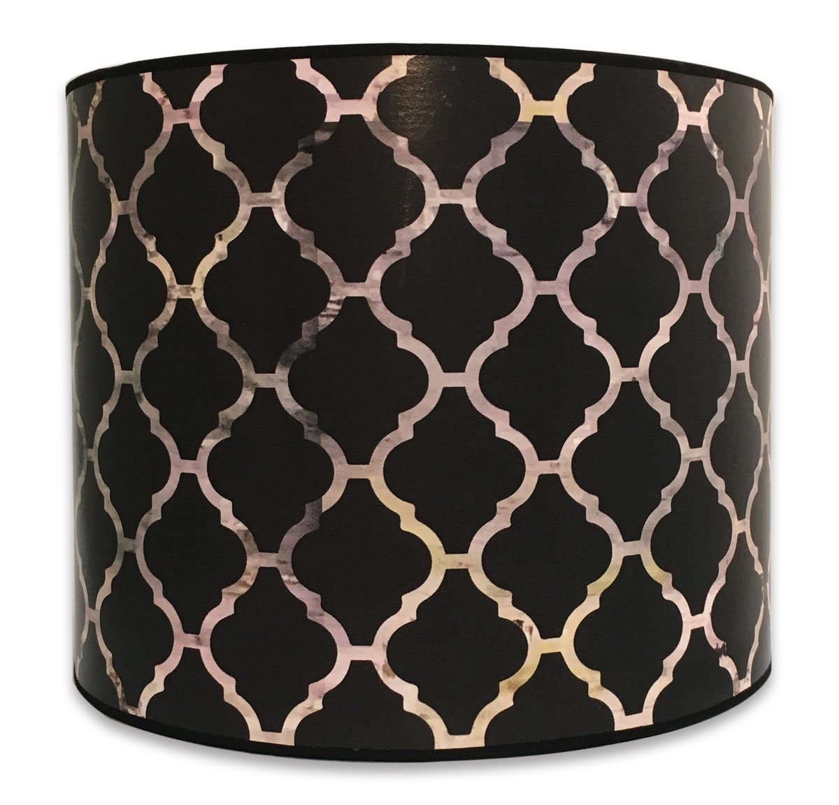 Royal Designs, Inc. Trendy Decorative Handmade Drum Shade, Made In Usa, 10In, Hbc-8048-10, Black Moroccan