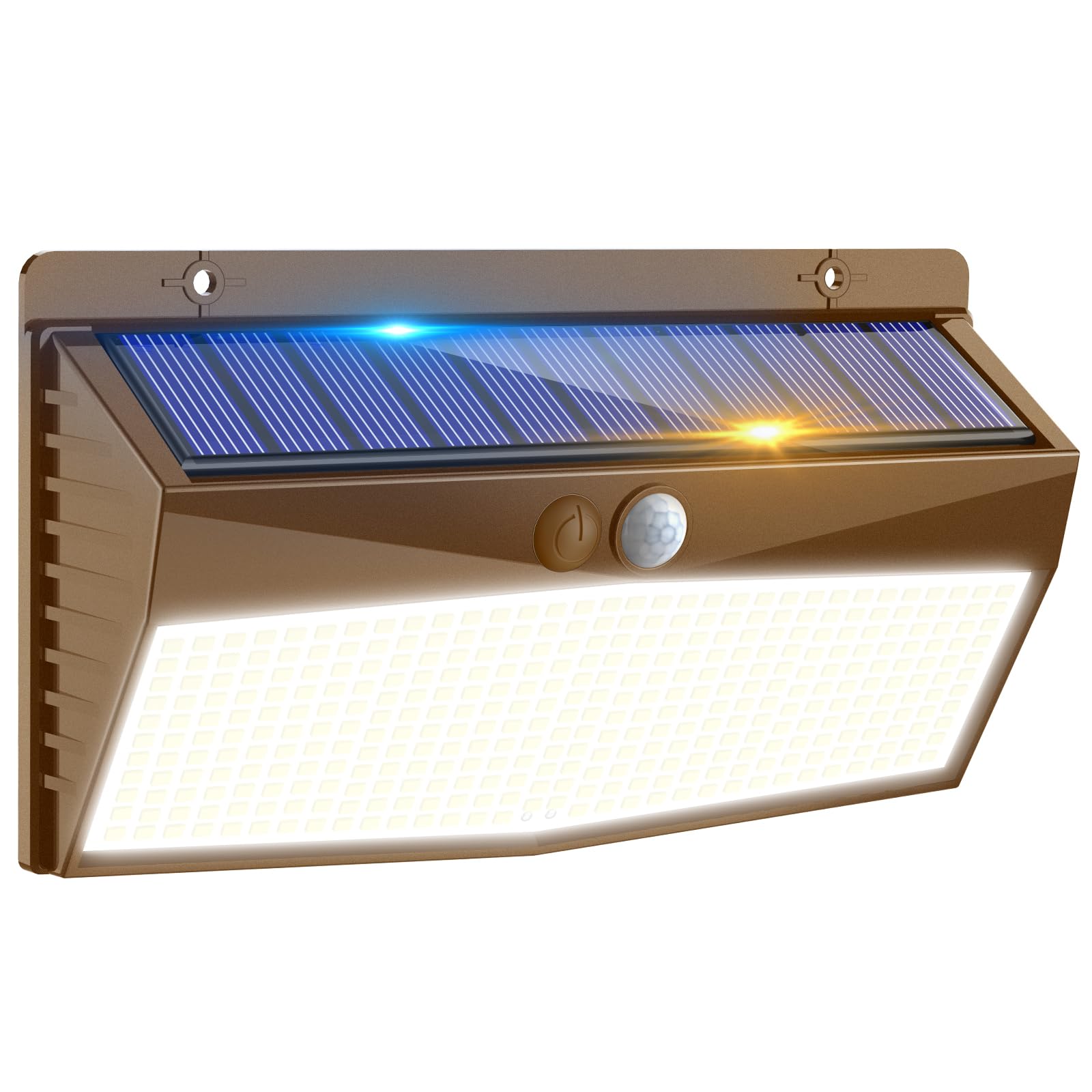 Peasur 368 LED Solar Lights Outdoor Motion Sensor, Waterproof Security Light, 1 Pack, Brown, Model ee06eafd-4072-4303-9f2c-642dd