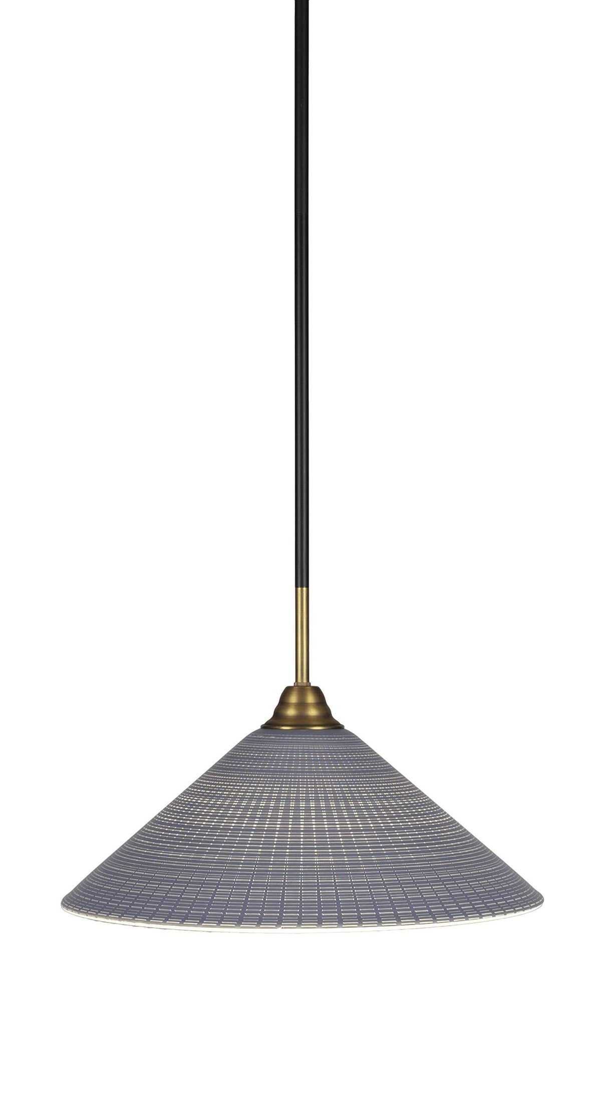 Toltec Lighting Paramount 1 Light Mini Pendant in Matte Black & Brass (3401-MBBR-4012)