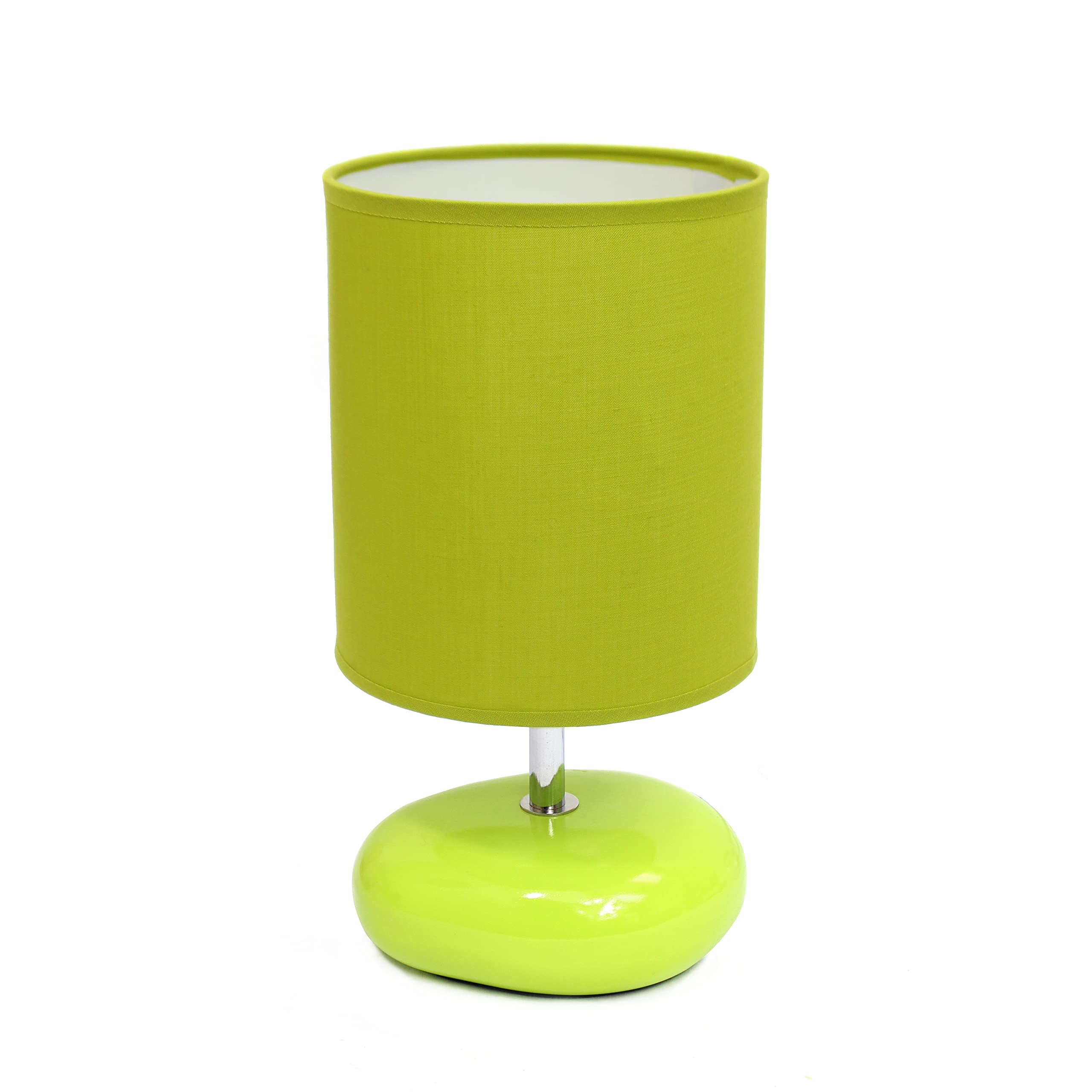 Simple Designs Lt2005-Grn Stonies Small Stone Look Table Desk Bedside Lamp, Green 5.51 X 5.51 X 10.24