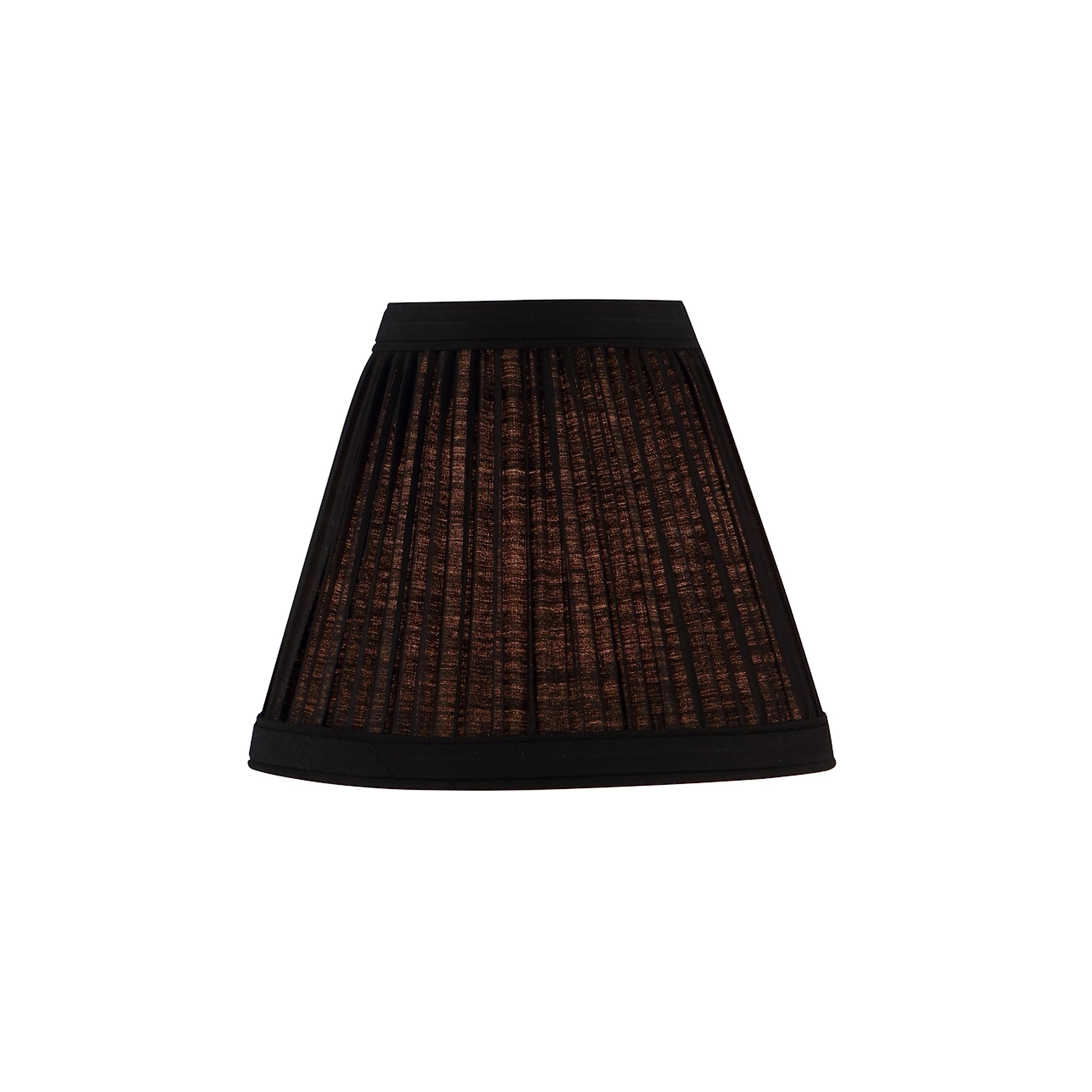 Aspen Creative 33003-9 Small Pleated Empire Shape Chandelier Clip-On Lamp Shade, Creme, 3'' Top X 6'' Bottom X 5'' Slant, 9 Pack