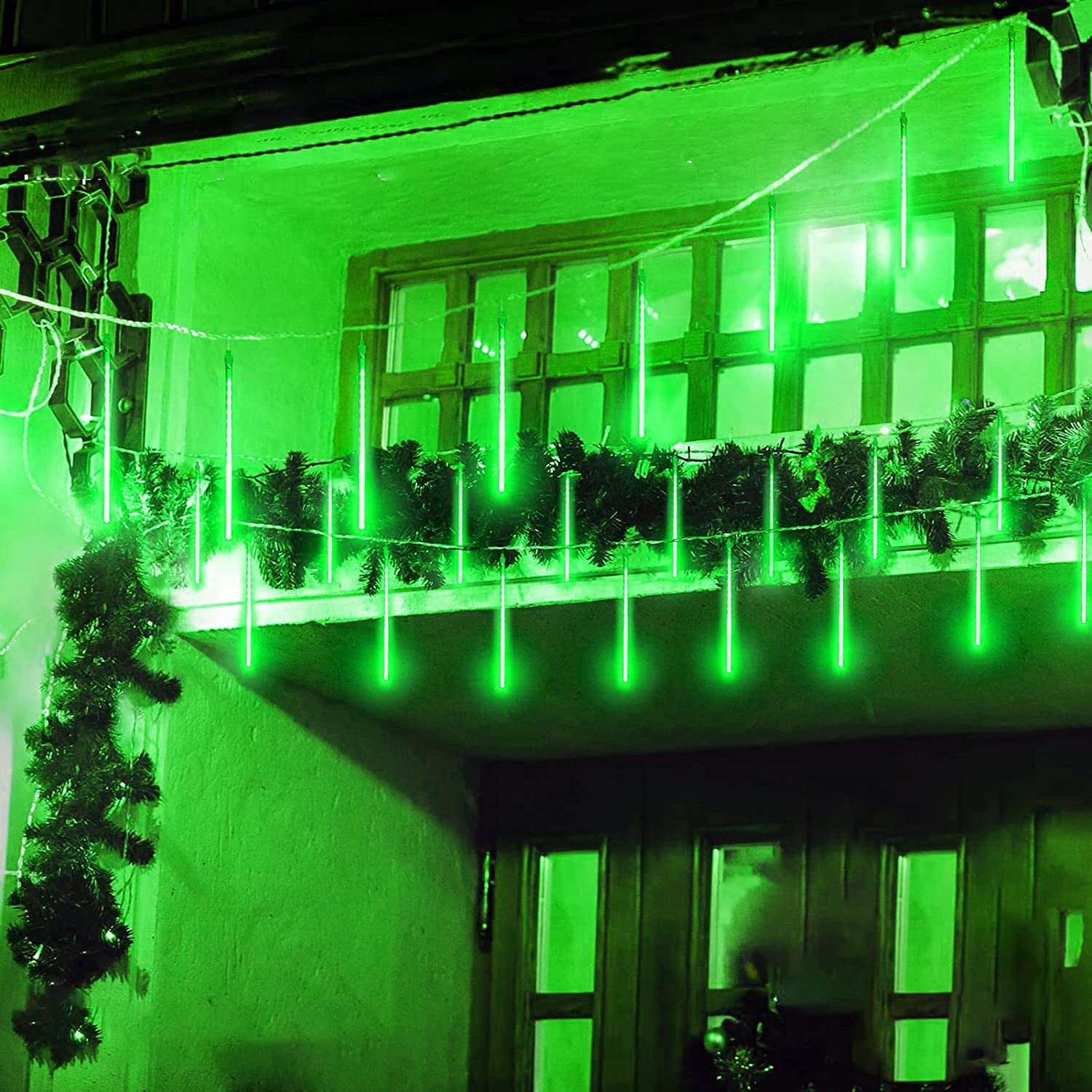 Roytong High Brightness 10 Tube 12 Inch 360 Led Meteor Shower Rain Lights Cascading Falling Rain Outdoor Light For Christmas Tree Decoration Snow Falling