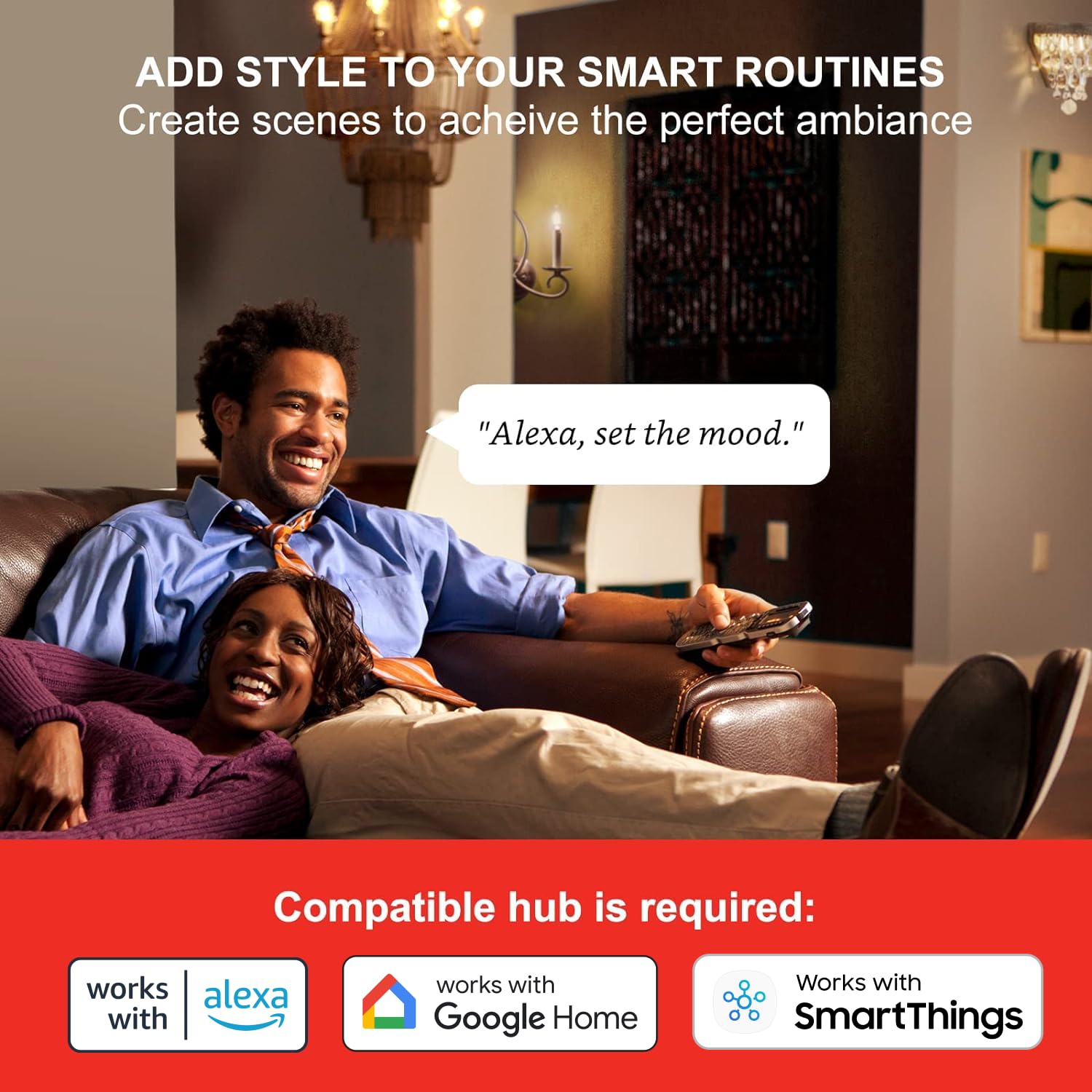 Sengled Zigbee Smart Light Bulbs, 40W Eqv, Soft White B11, 2 Pack, Voice Control with Alexa & Google Home, Requires Smart Hub