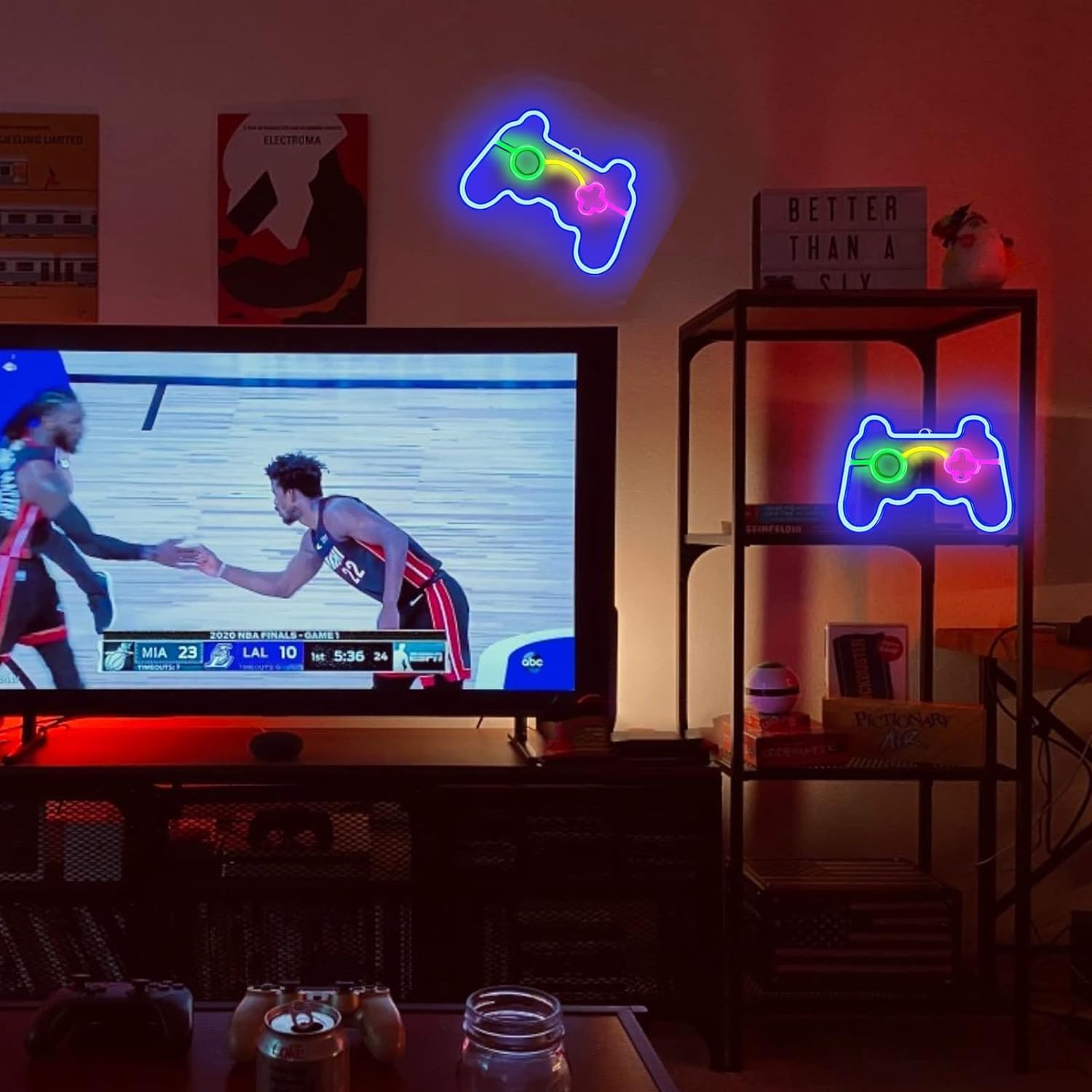 Narasios Easter basket stuffer for teen Gifts for Boys Teen Kid Gaming Accessories Neon Sign for Wall Desk Decor Game Room Bedro