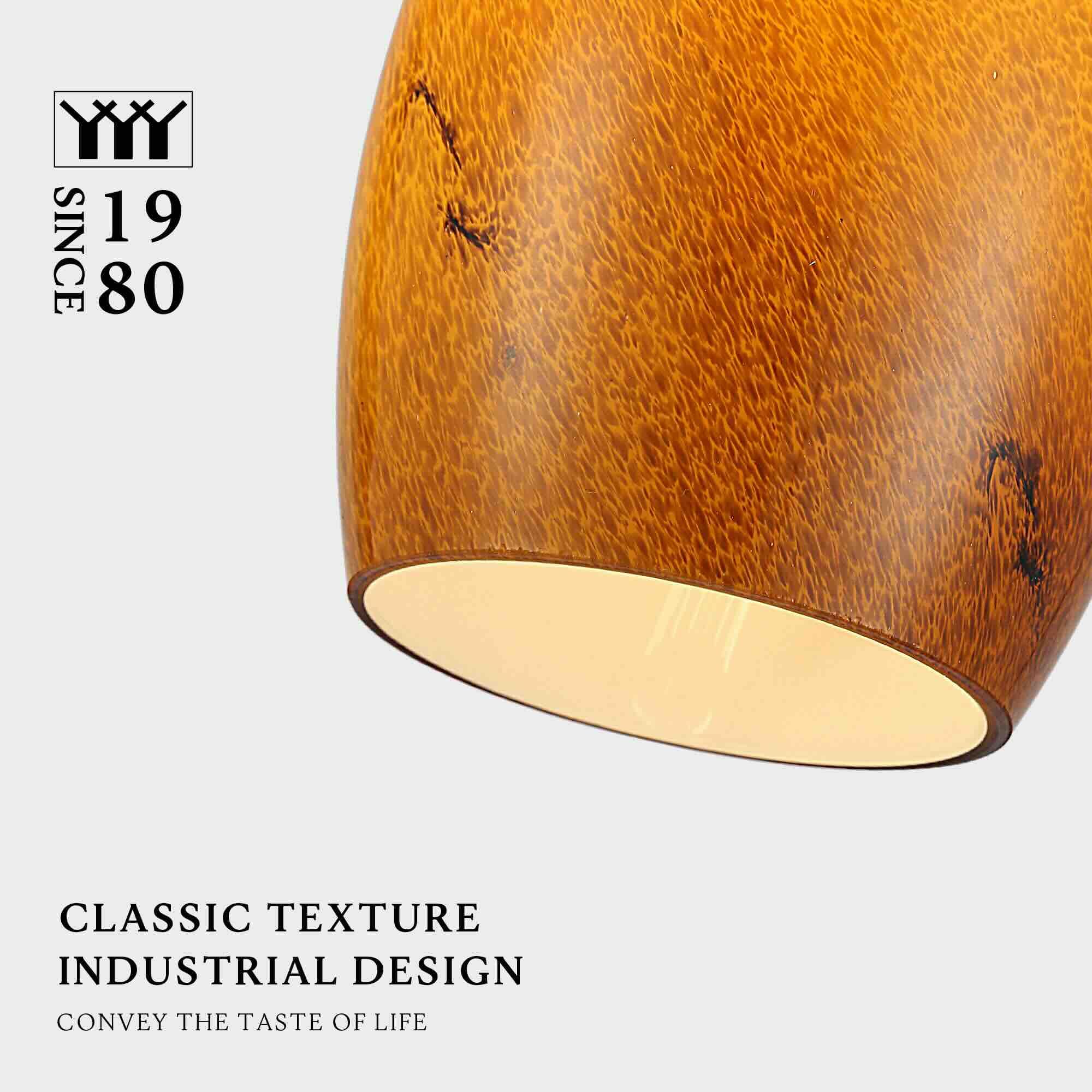LUXWELL Pendant Lighting, Modern Handblown Amber Color Glass, Oval Art Shade Hanging Light, Oil Rubbed Bronze Finish for Kitchen