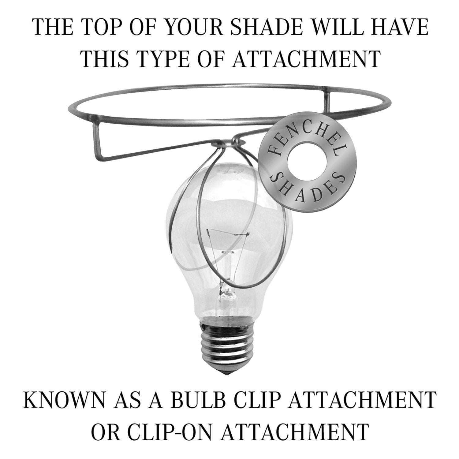 Fenchelshades.Com Lampshade 5'' Top Diameter X 9'' Bottom Diameter X 7'' Slant Height With Clip-On Attachment For Standard Ediso