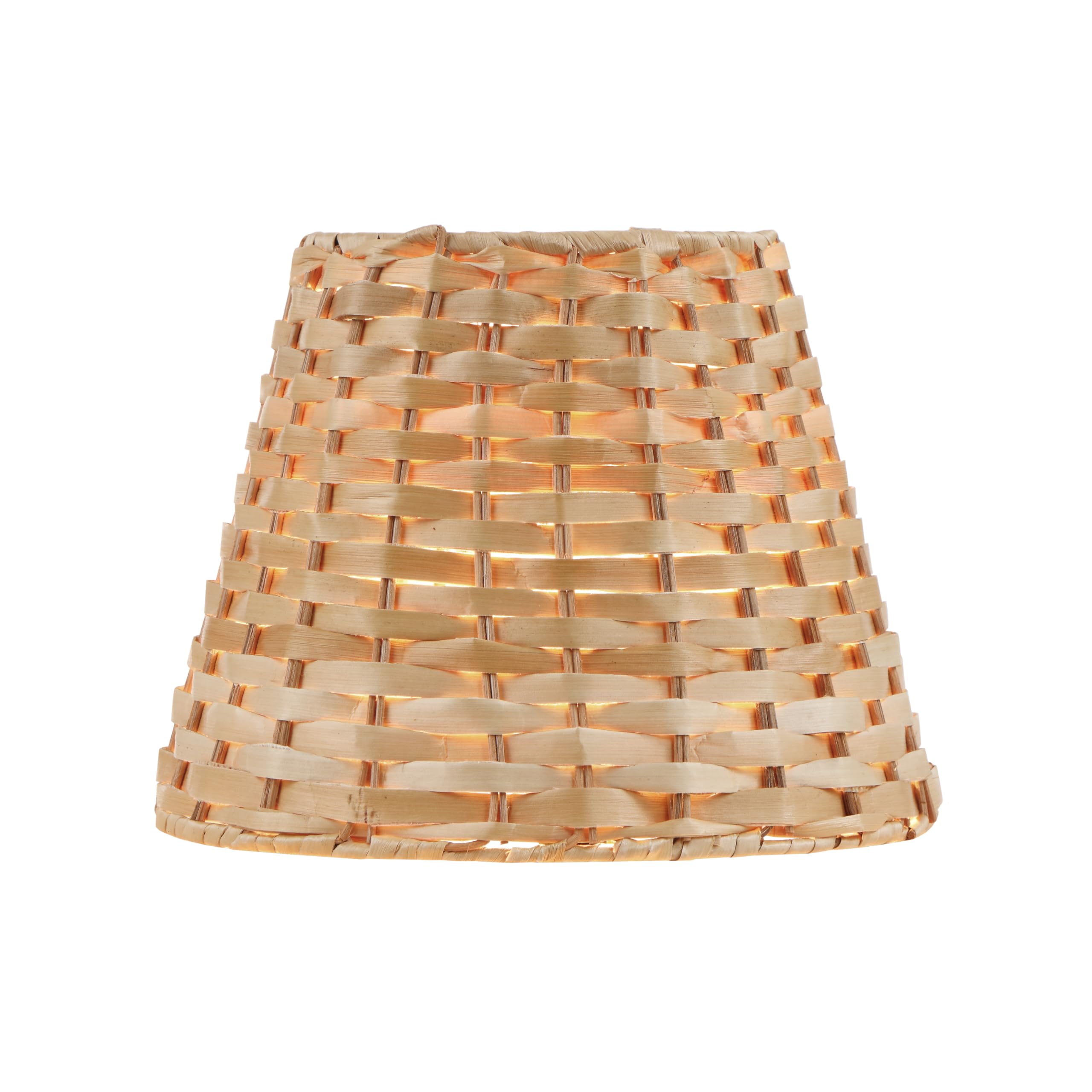 Aspen Creative 32983, Empire Spider Lamp Shade, Natural Banana Leaf, 6'' Top X 10'' Bottom X 8'' Slant Height