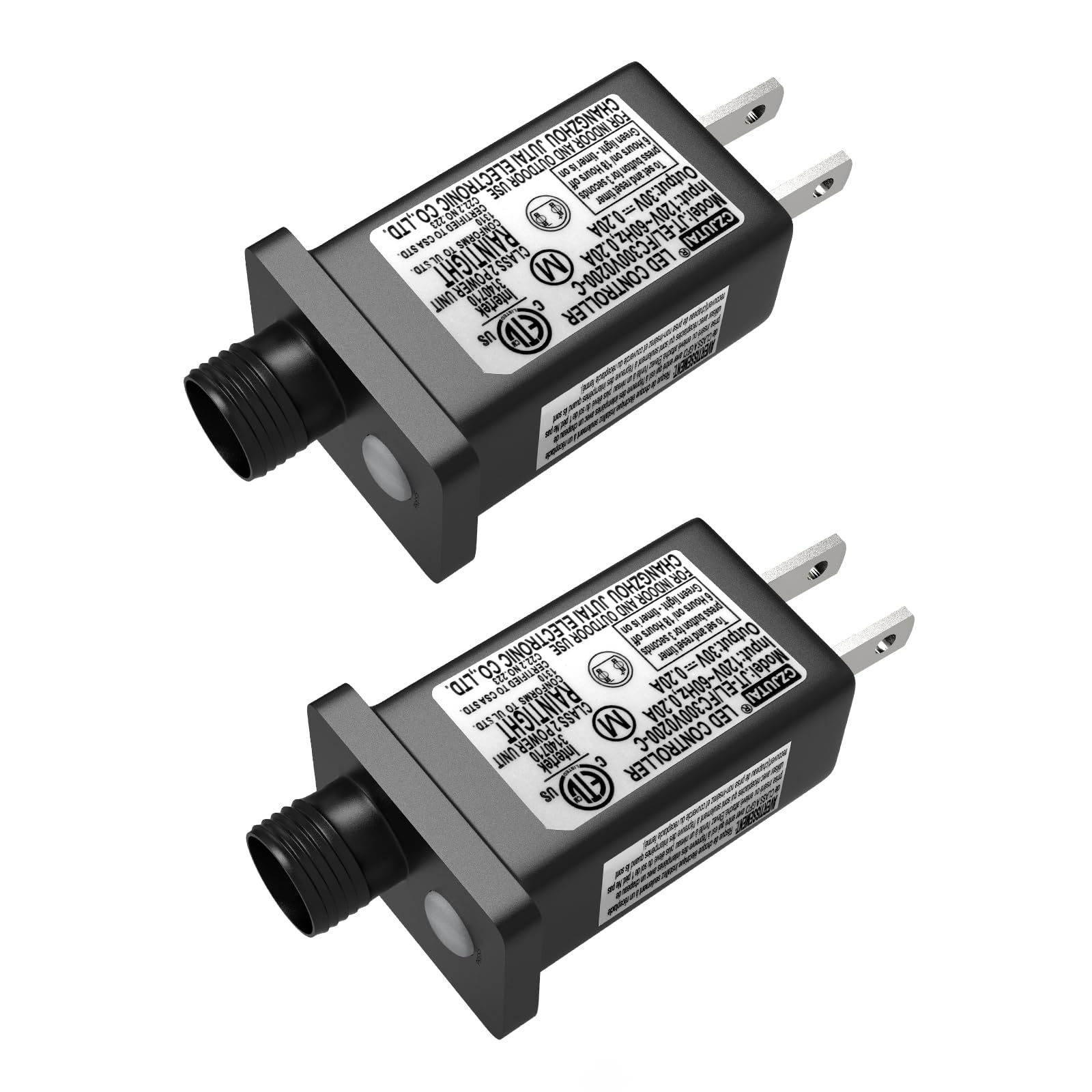 FFZZKJ 30V 6W 0.2A LED Transformer Replacement Class 2 Power Supply for Christmas String Lights Plug IP44 Waterproof LED Control