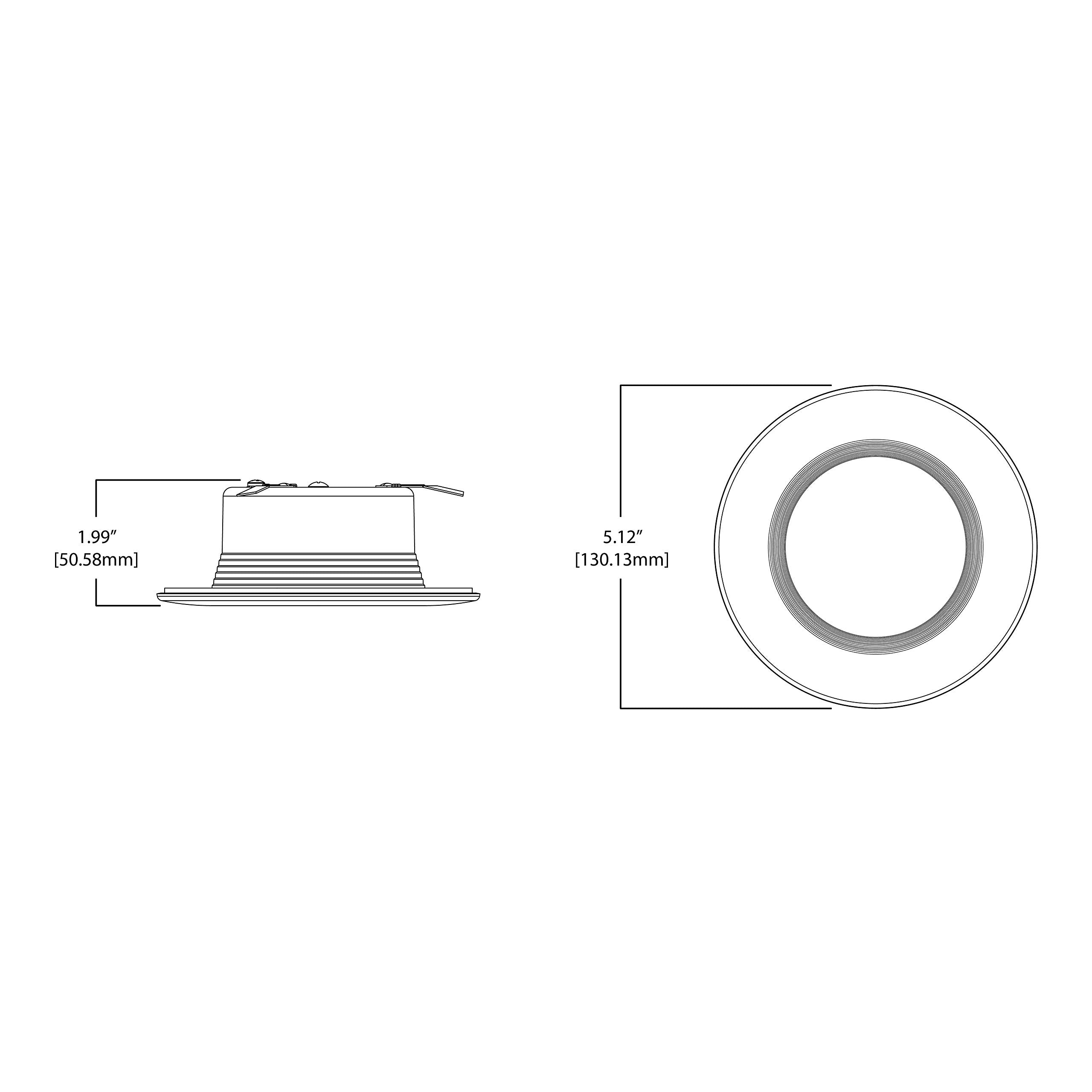 HALO LED Retrofit Recessed Light, 4in Warm White, 90 CRI, Model RL460WH927PK, Polycarbonate Trim, 1 Count