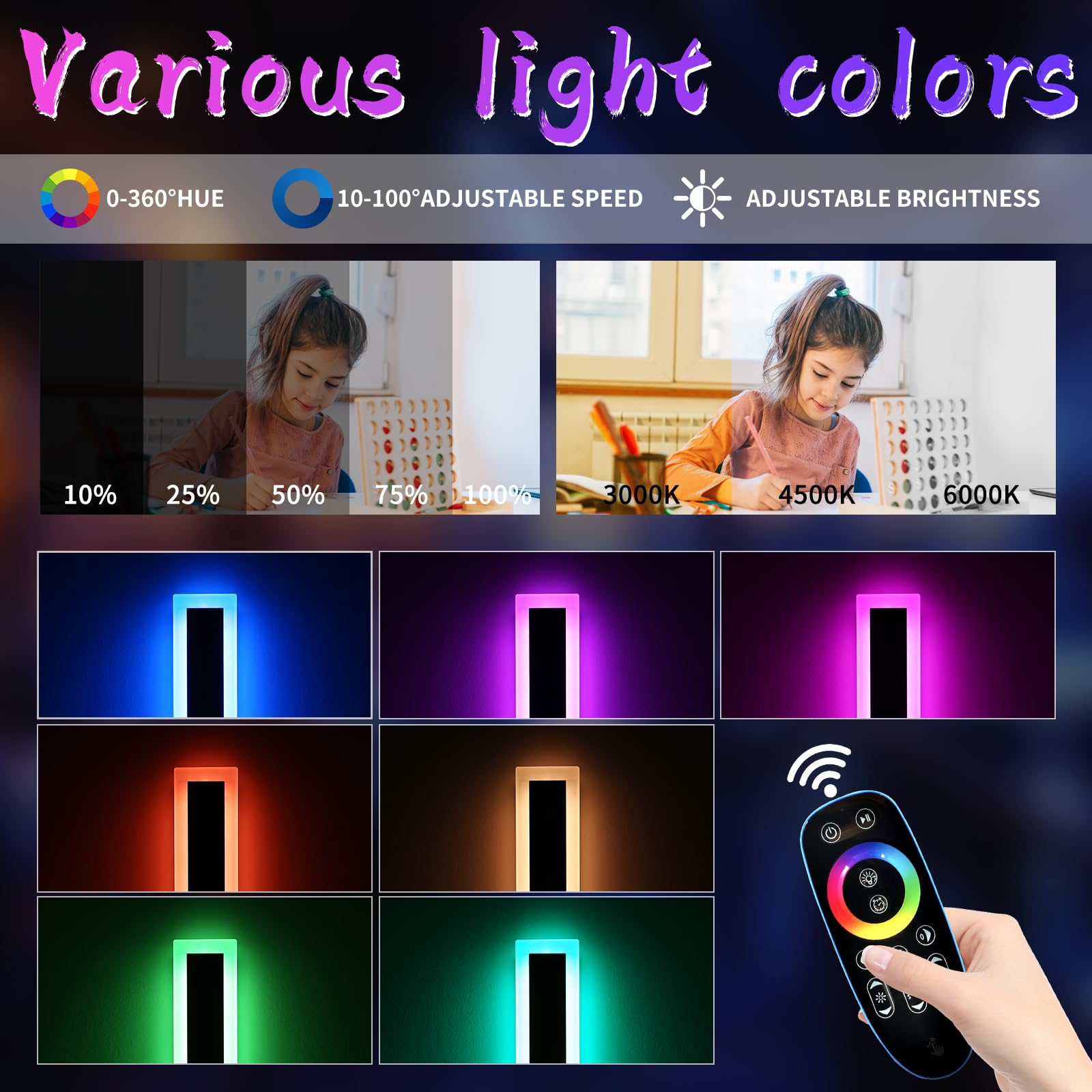 Widened 2 Pack Modern Outdoor Wall Sconces, 31.4Inch Rgb Dimmable Led Lights, Ip65 Waterproof, 10 Colors, 5 Modes, Black Linear