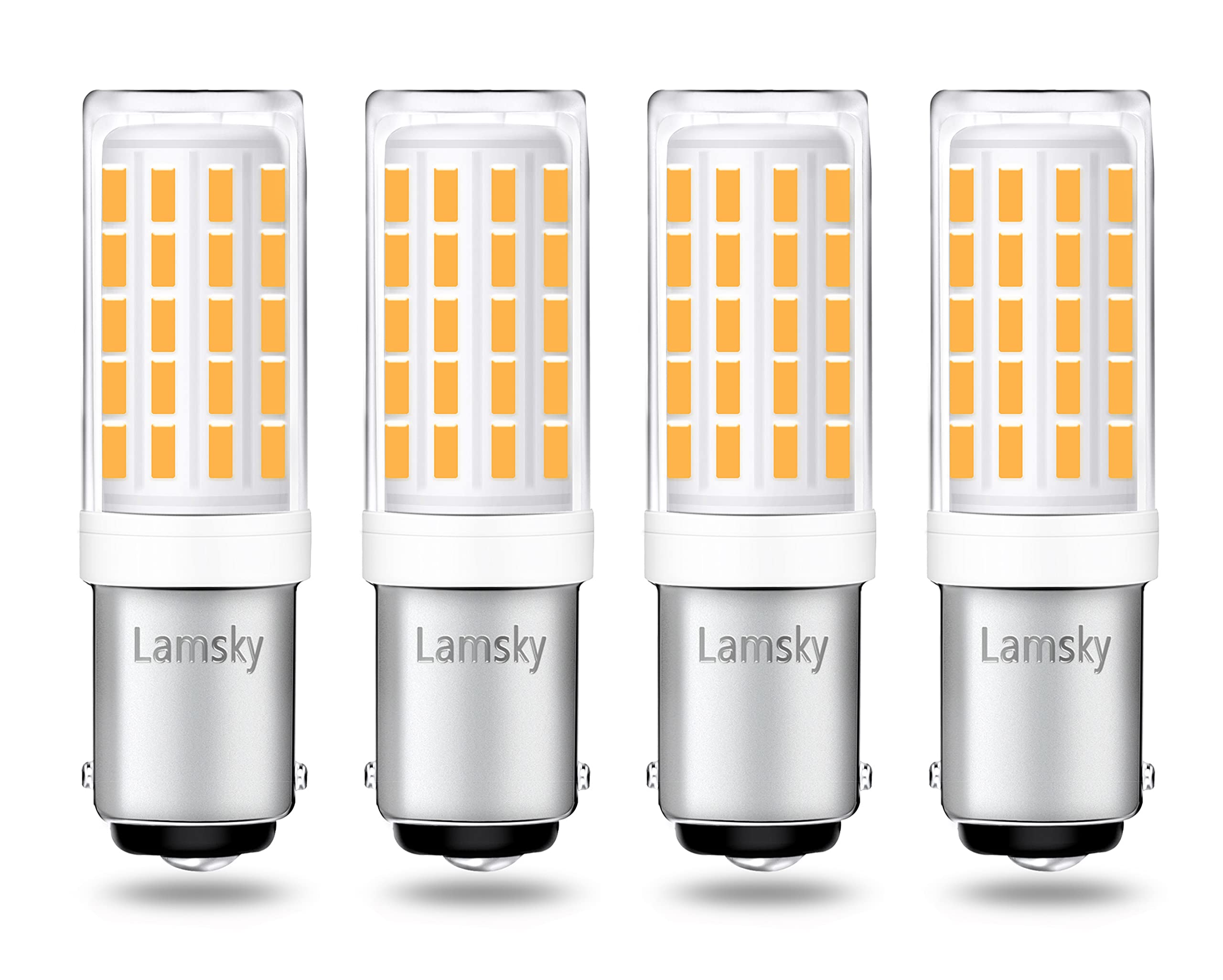 Lamsky Ba15D 5W Led Bulb For Sewing Machines, Warm White 2700K, 4-Pack, Ac