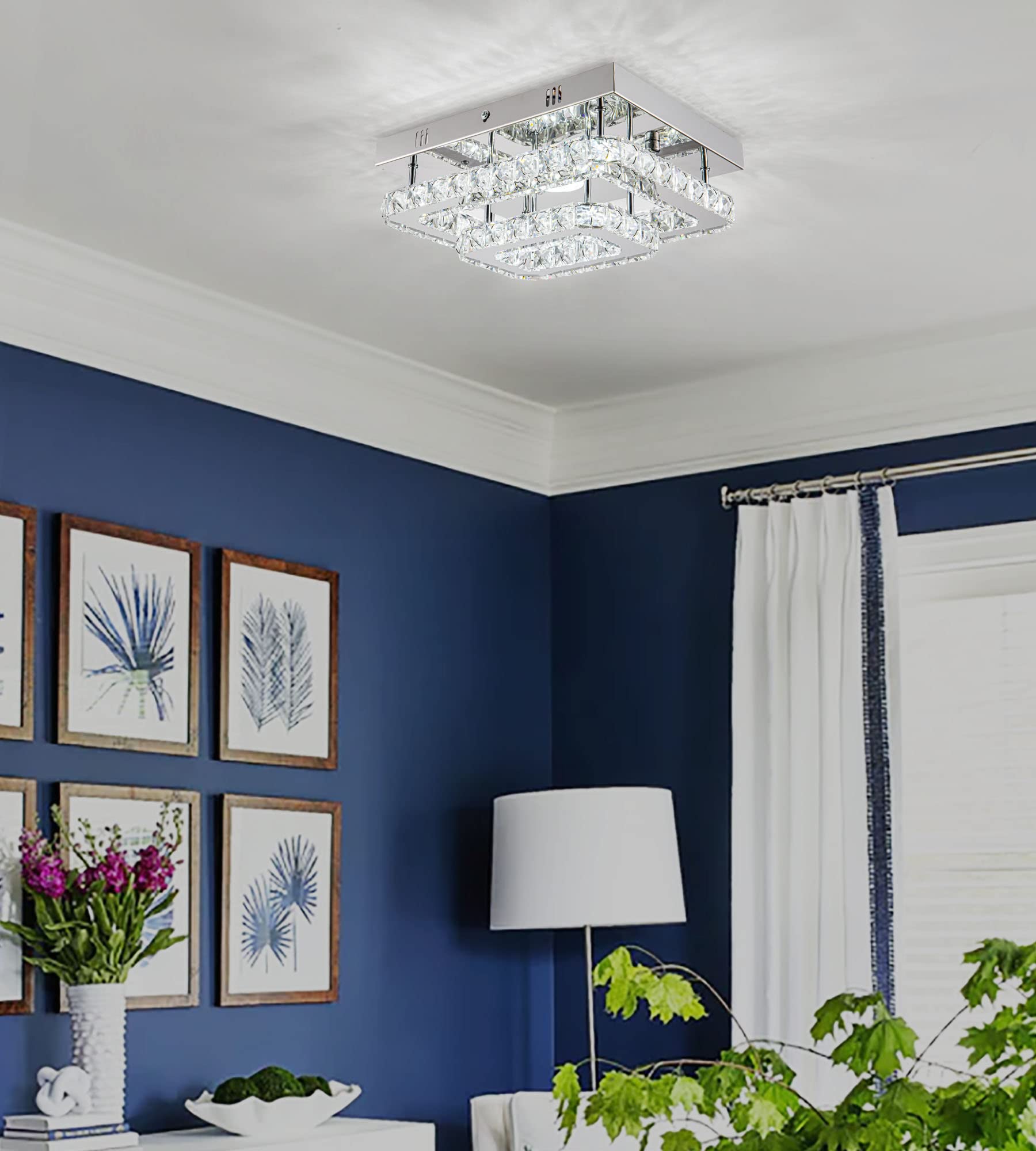 Led Crystal Chandelier Kitchen Ceiling Lights Crystal Flush Mount Ceiling Light Bedroom Chandelier Small Crystal Ceiling Light F