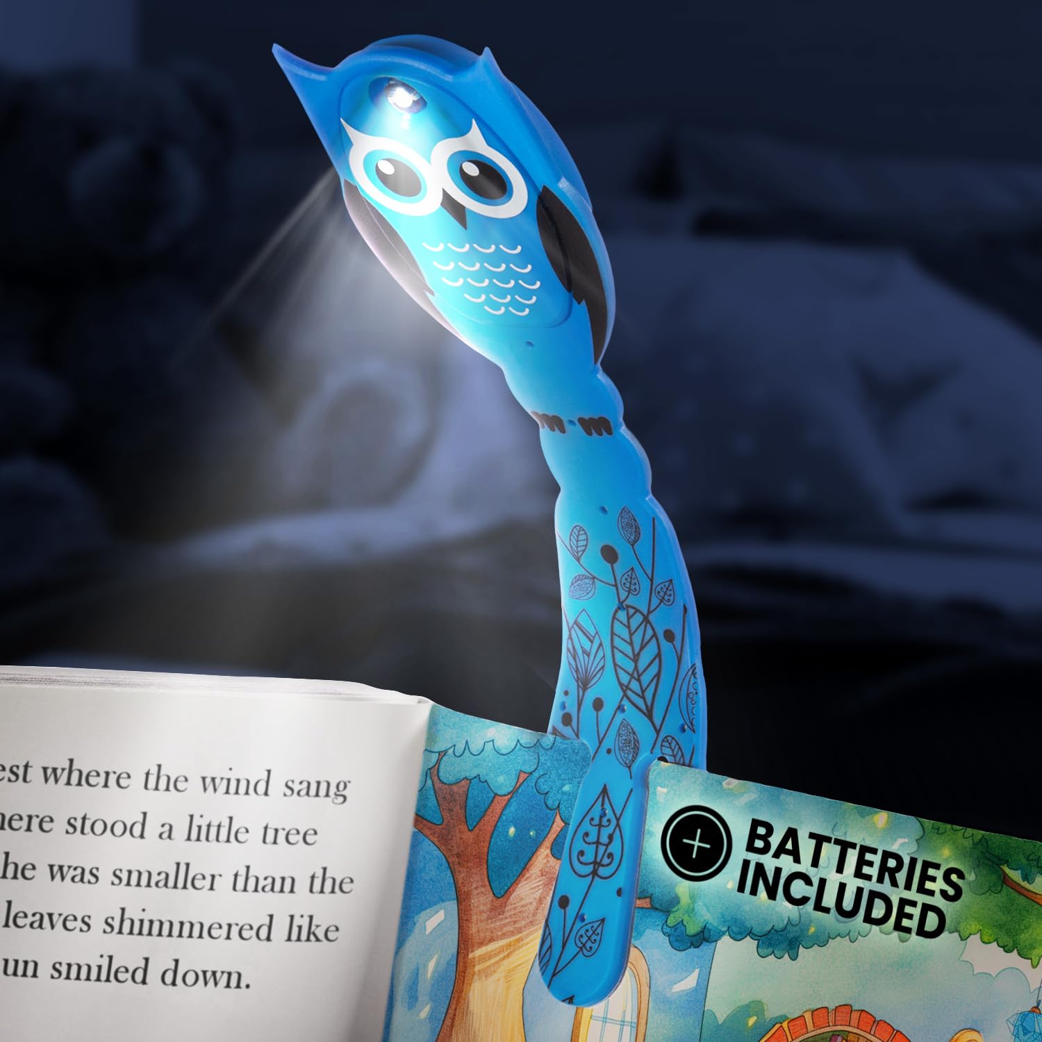 Gifts for Readers & Writers Flexilight Pal Bookmark Light - 2-in-1 LED Clip-On Reading Lamp, Battery Operated, Owl Color