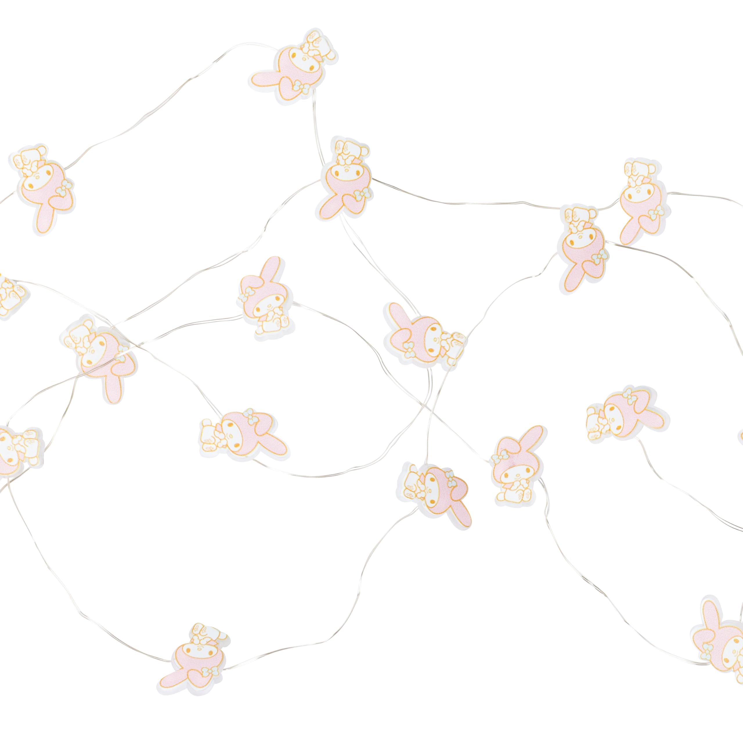 Silver Buffalo Sanrio Hello Kitty and Friends My Melody 20ct Decorative String Lights, 7 Feet Long, Battery Powered (2 AA Batter